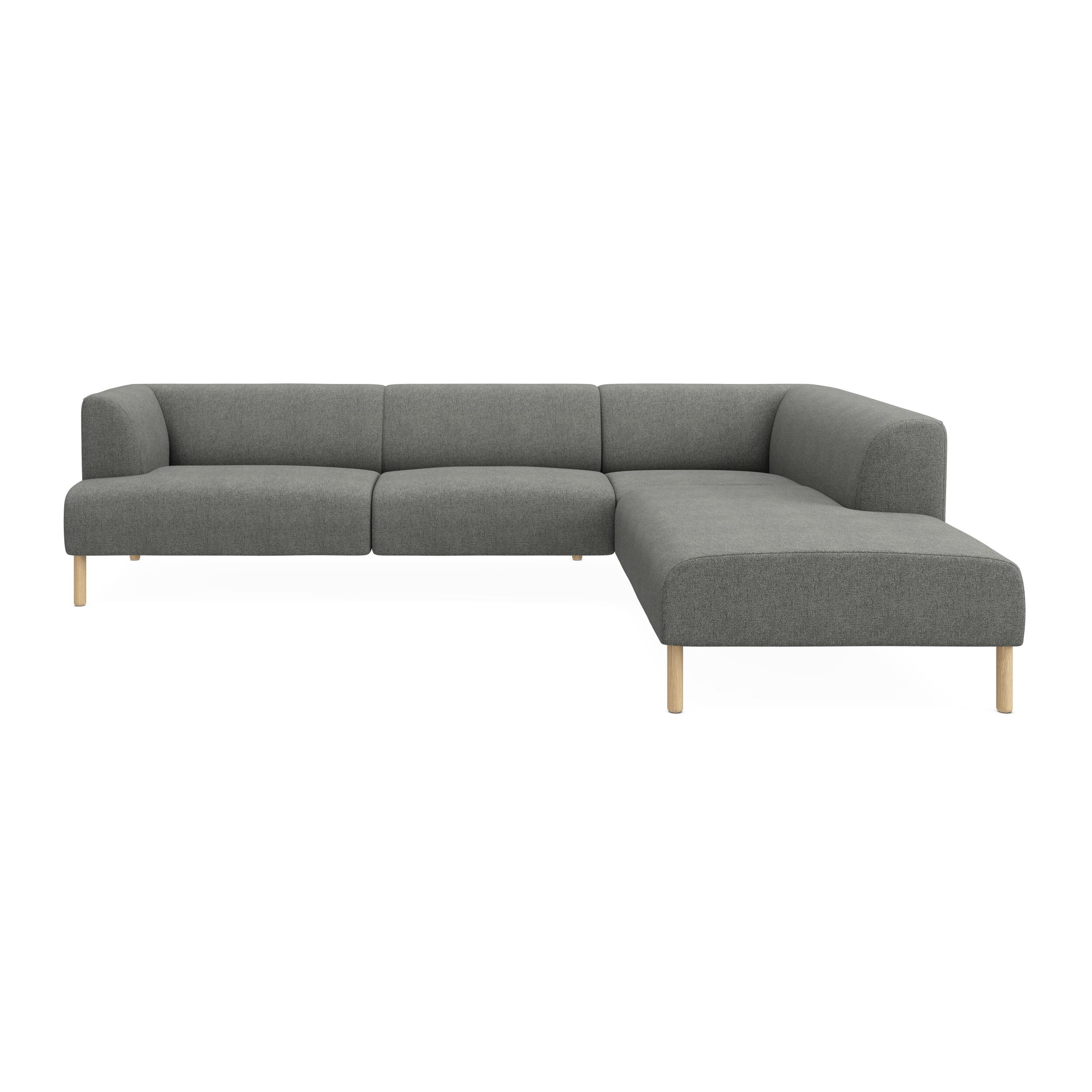 Teron højrevendt sofa med pufafslutning 