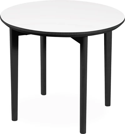 Skovby SM241/265 Sofabord med plade i hvid laminat + ste i sort træ