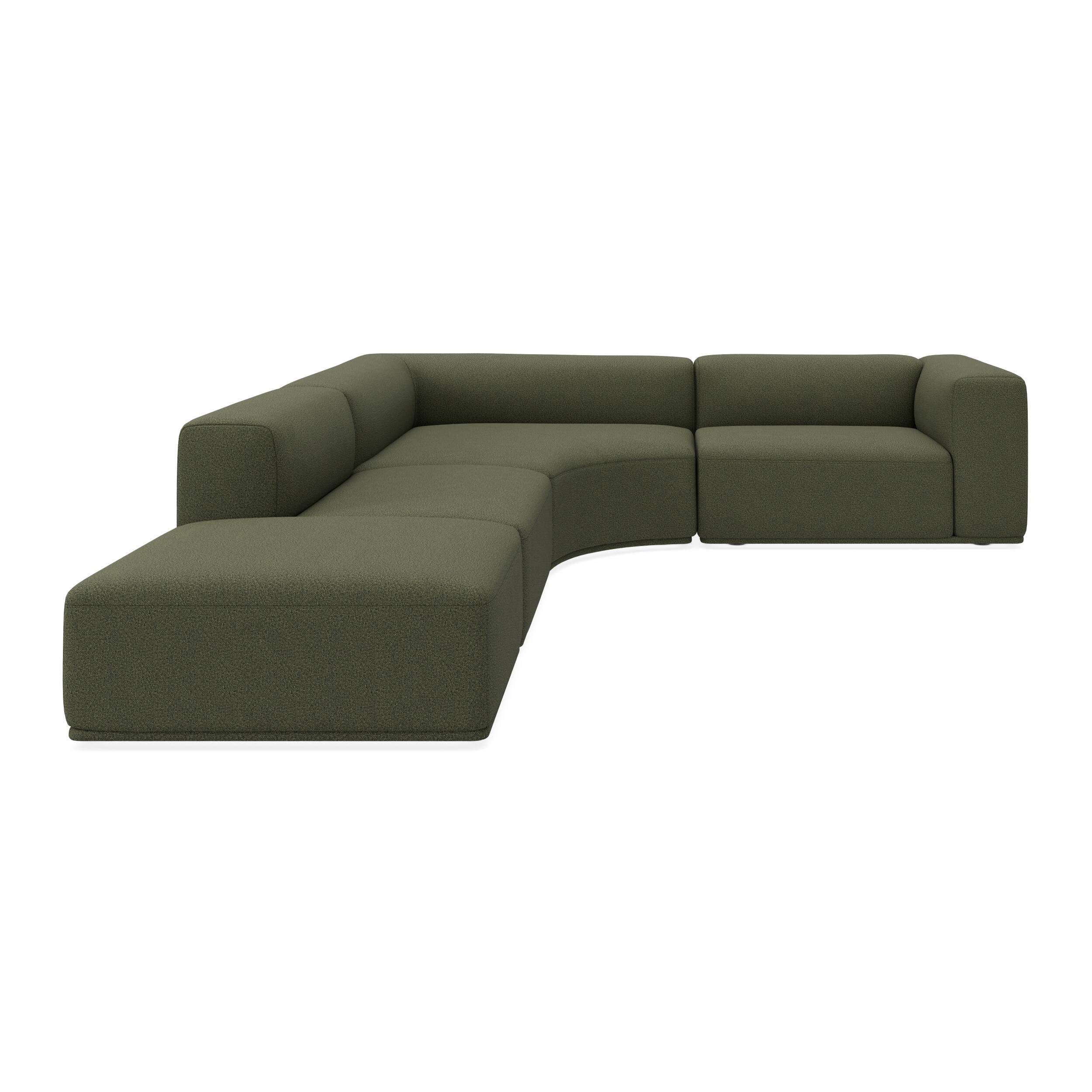 Zano 3-pers. højrevendt hjørnesofa inkl. puf