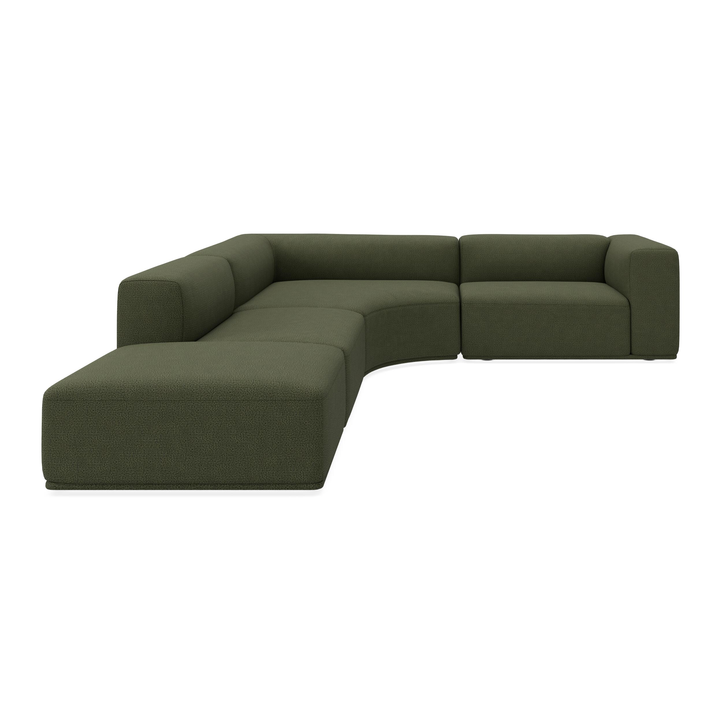 Zano 3-pers. højrevendt hjørnesofa inkl. puf