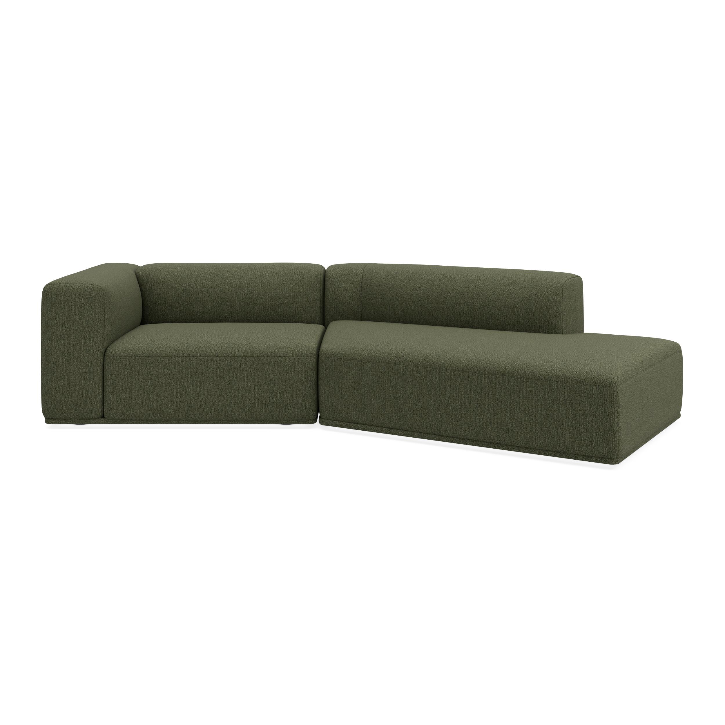 Zano 2-pers. venstrevendt sofa med pufafslutning