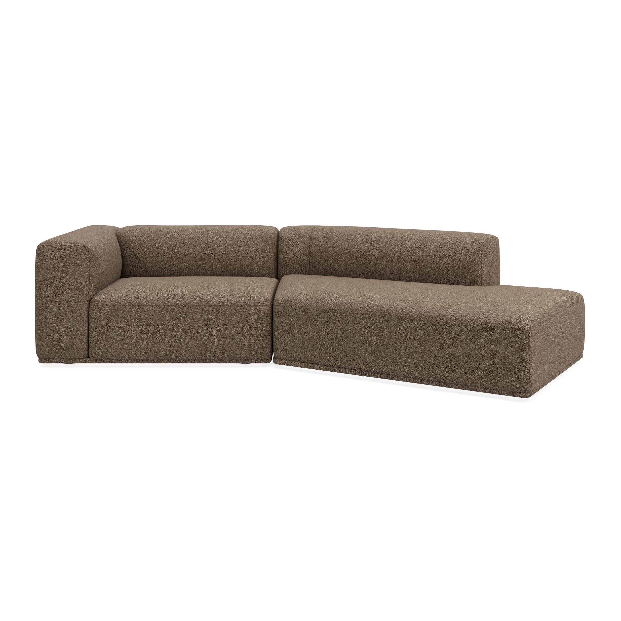 Zano 2-pers. venstrevendt sofa med pufafslutning