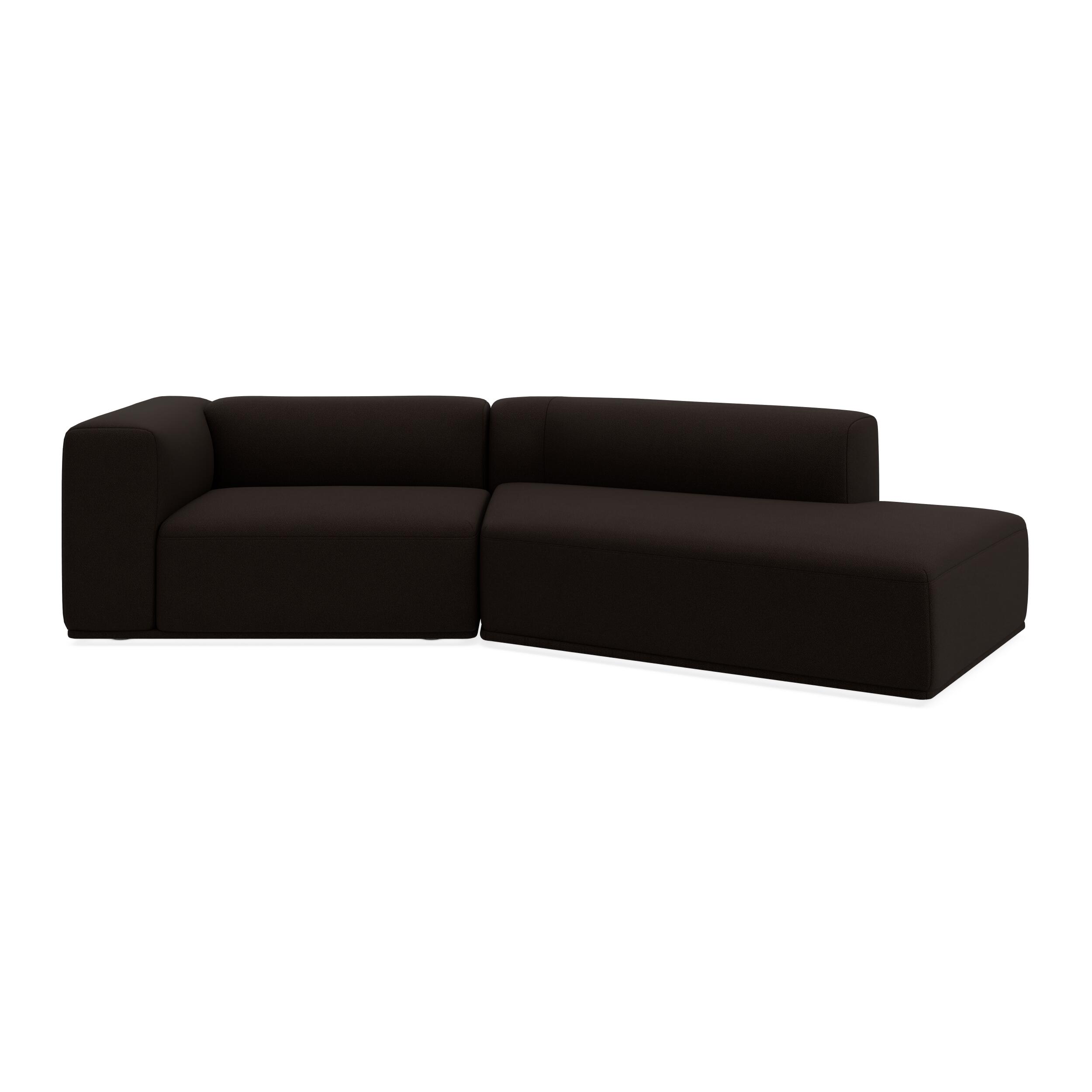 Zano 2-pers. venstrevendt sofa med pufafslutning