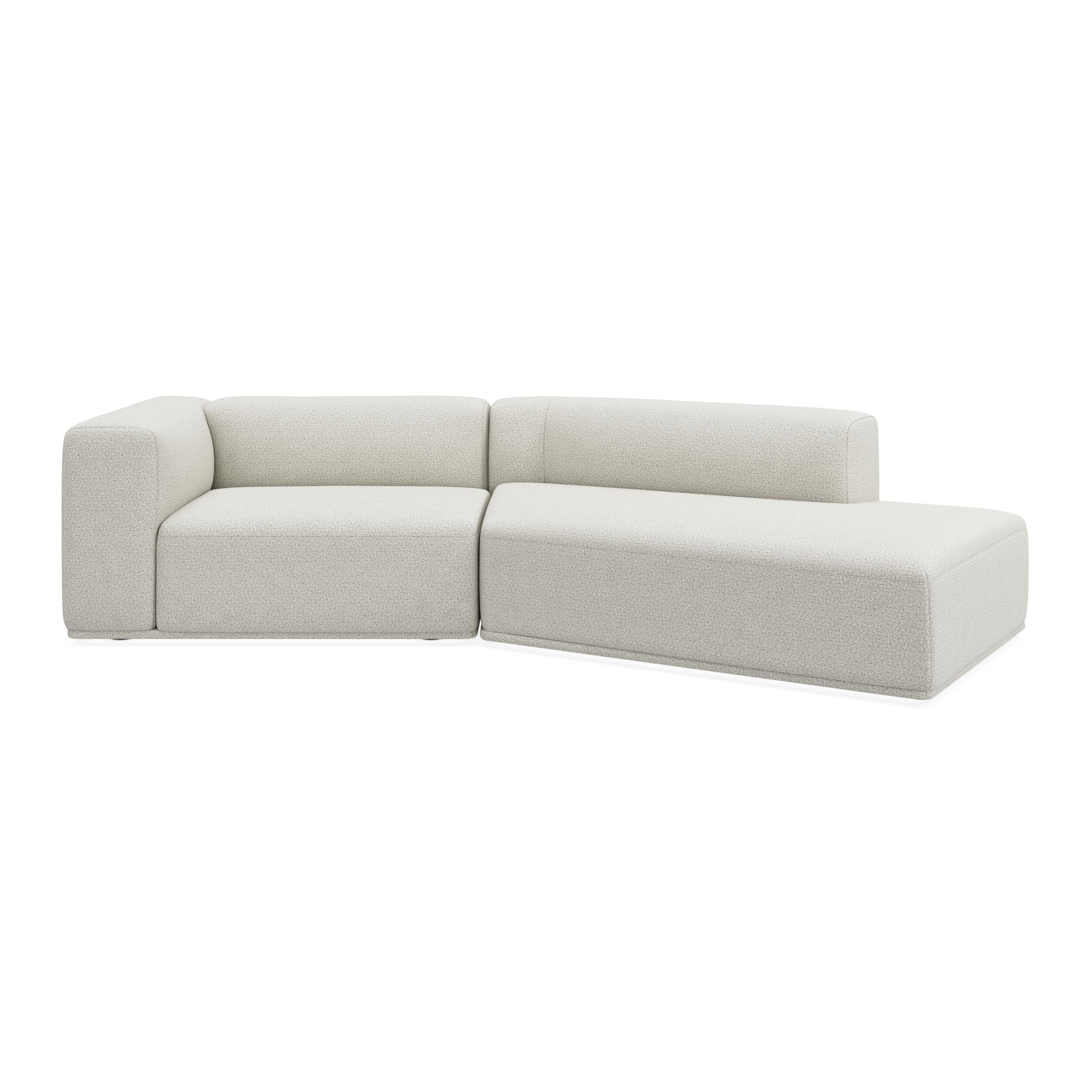 Zano 2-pers. venstrevendt sofa med pufafslutning