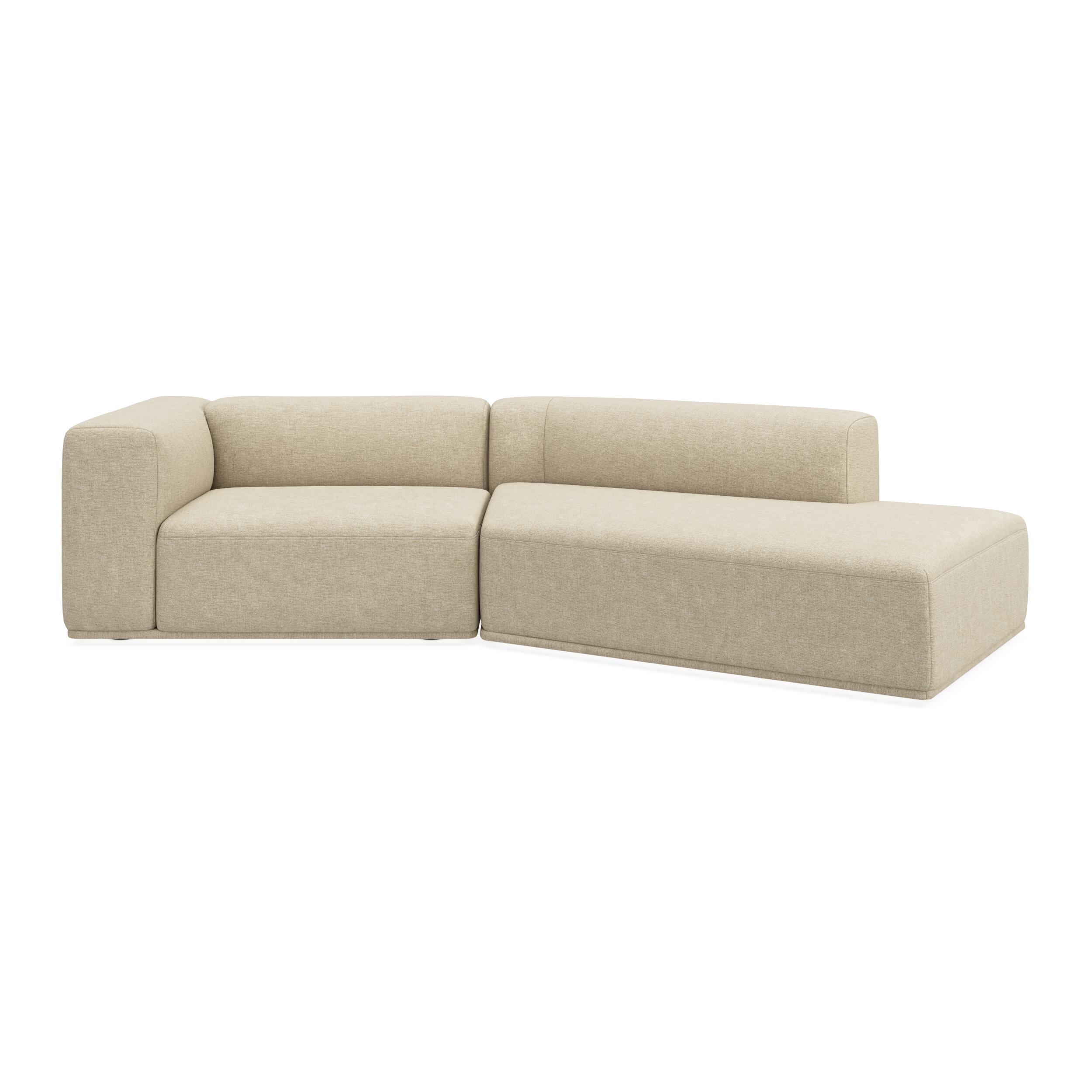Zano 2-pers. venstrevendt sofa med pufafslutning