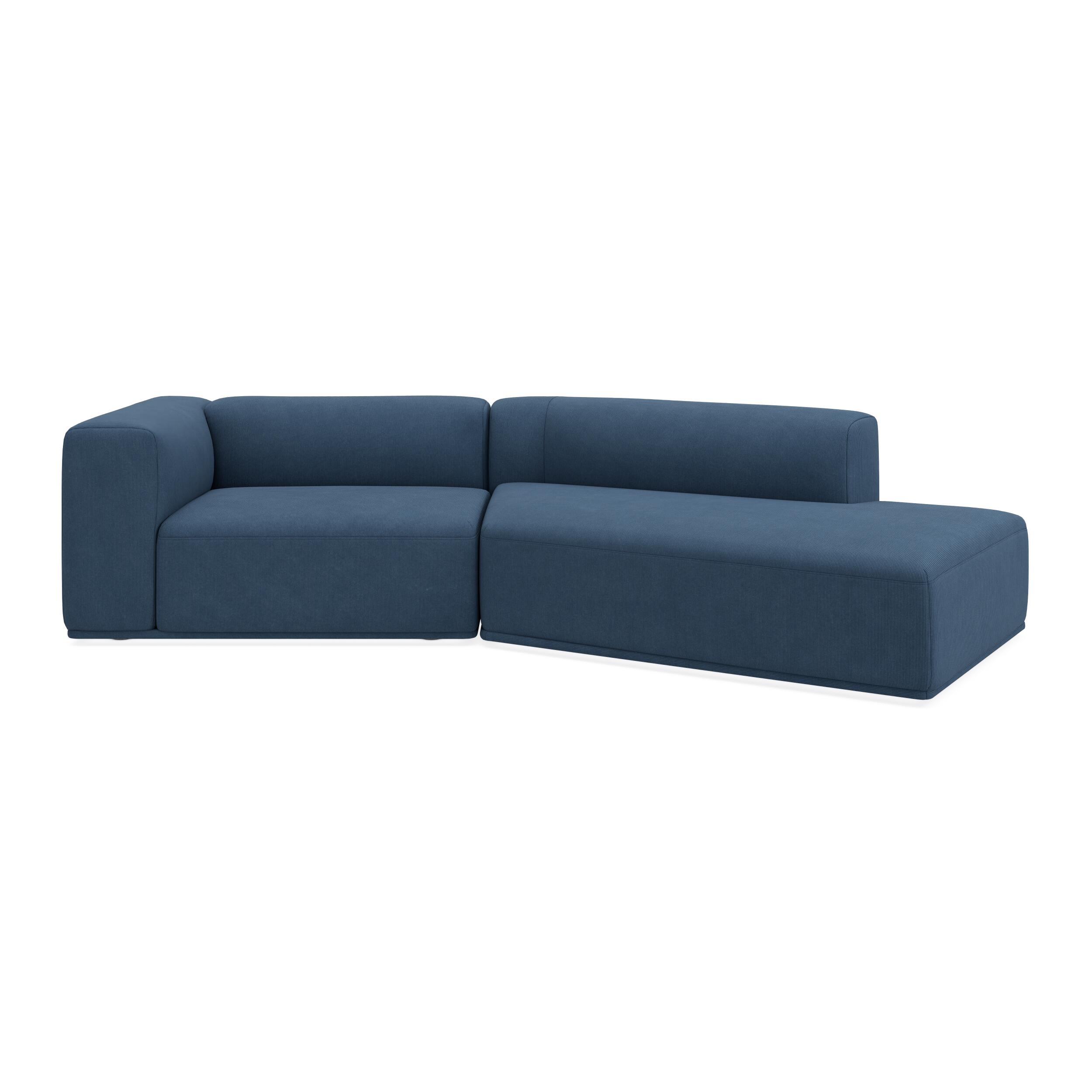 Zano 2-pers. venstrevendt sofa med pufafslutning