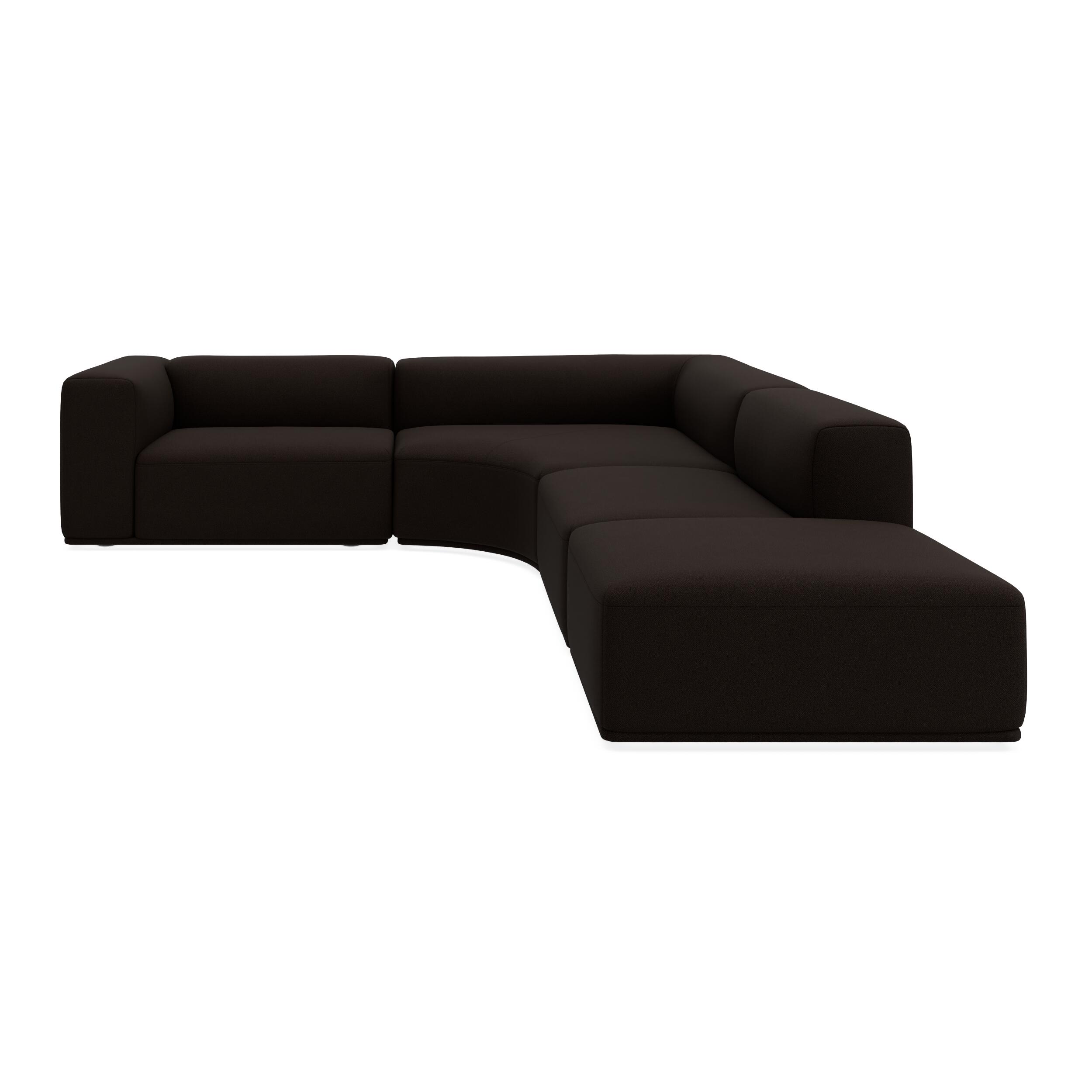 Zano 3-pers. venstrevendt hjørnesofa inkl. puf