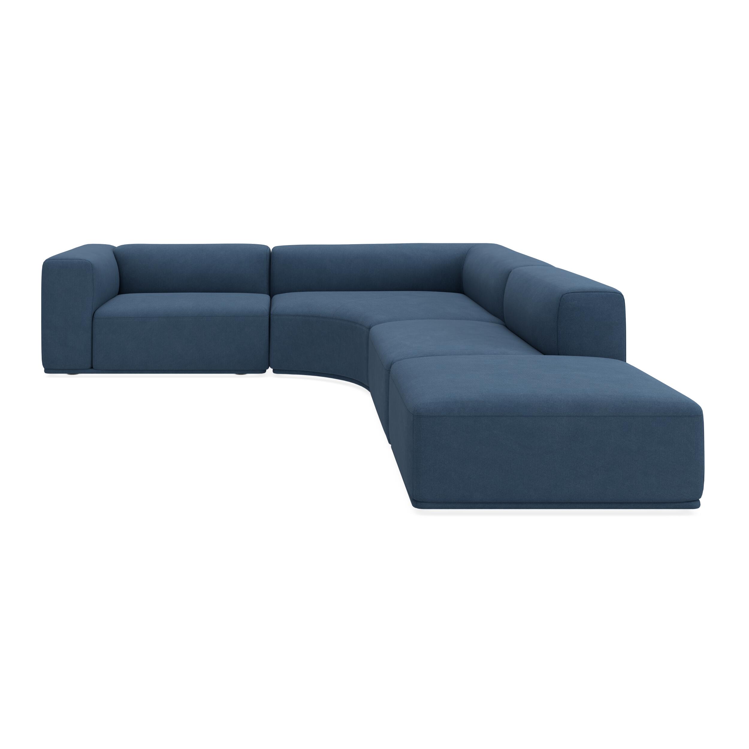 Zano 3-pers. venstrevendt hjørnesofa inkl. puf