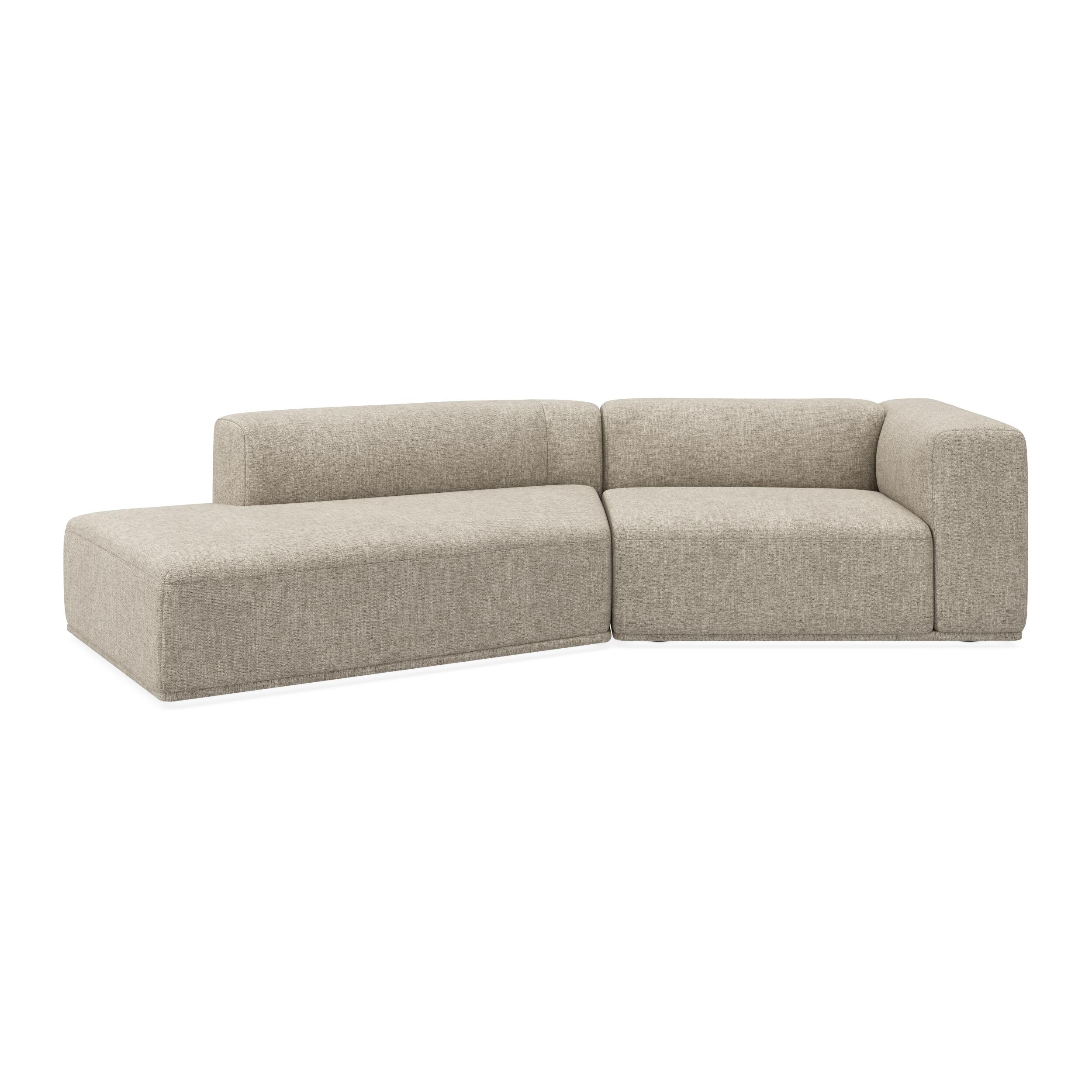 Zano 2-pers. højrevendt sofa med pufafslutning