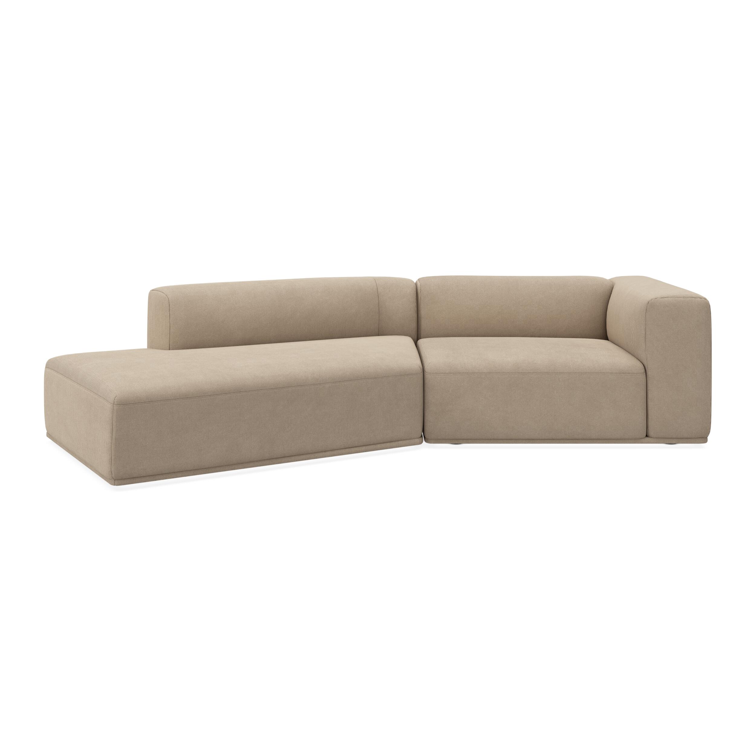 Zano 2-pers. højrevendt sofa med pufafslutning