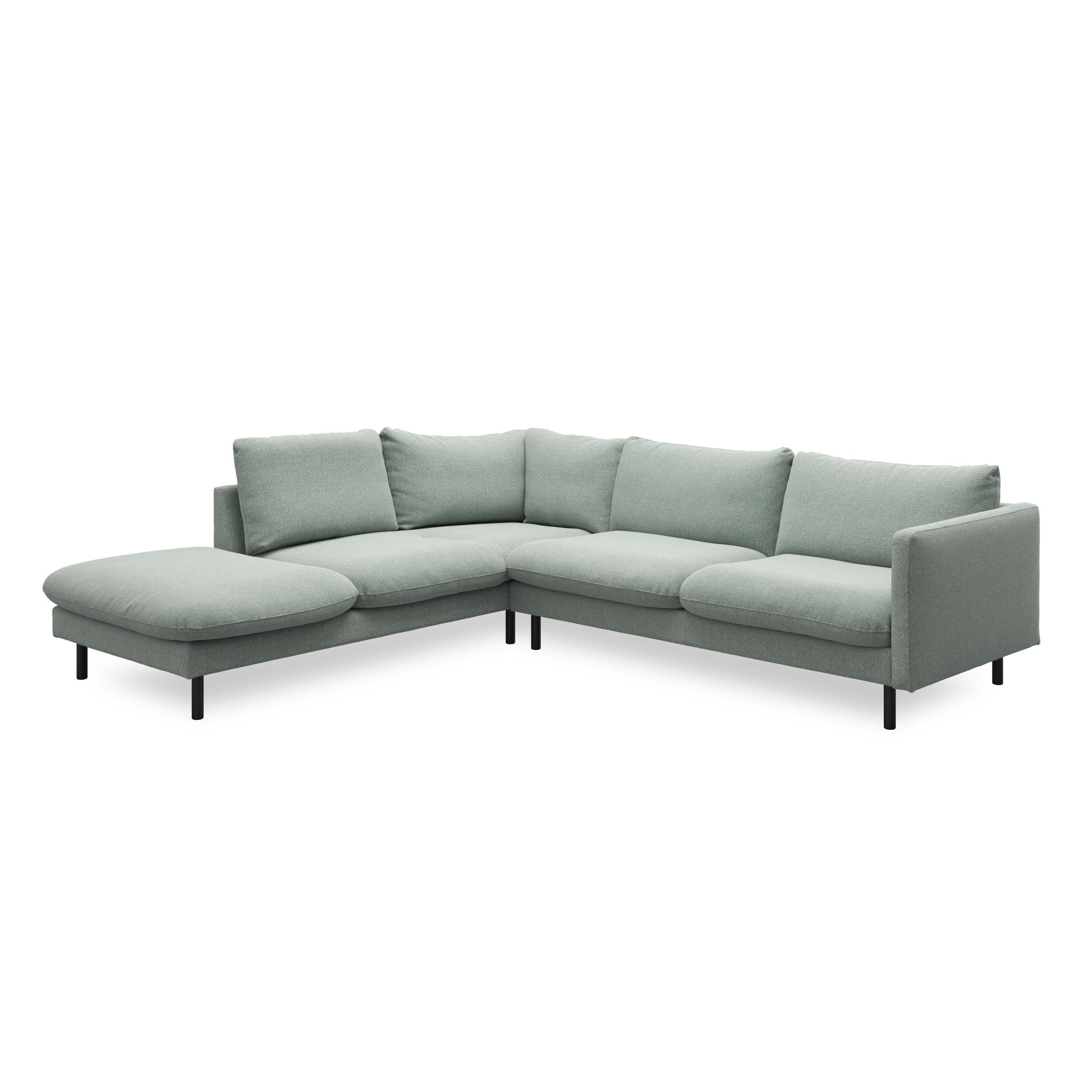 Bjorn venstrevendt sofa med pufafslutning 