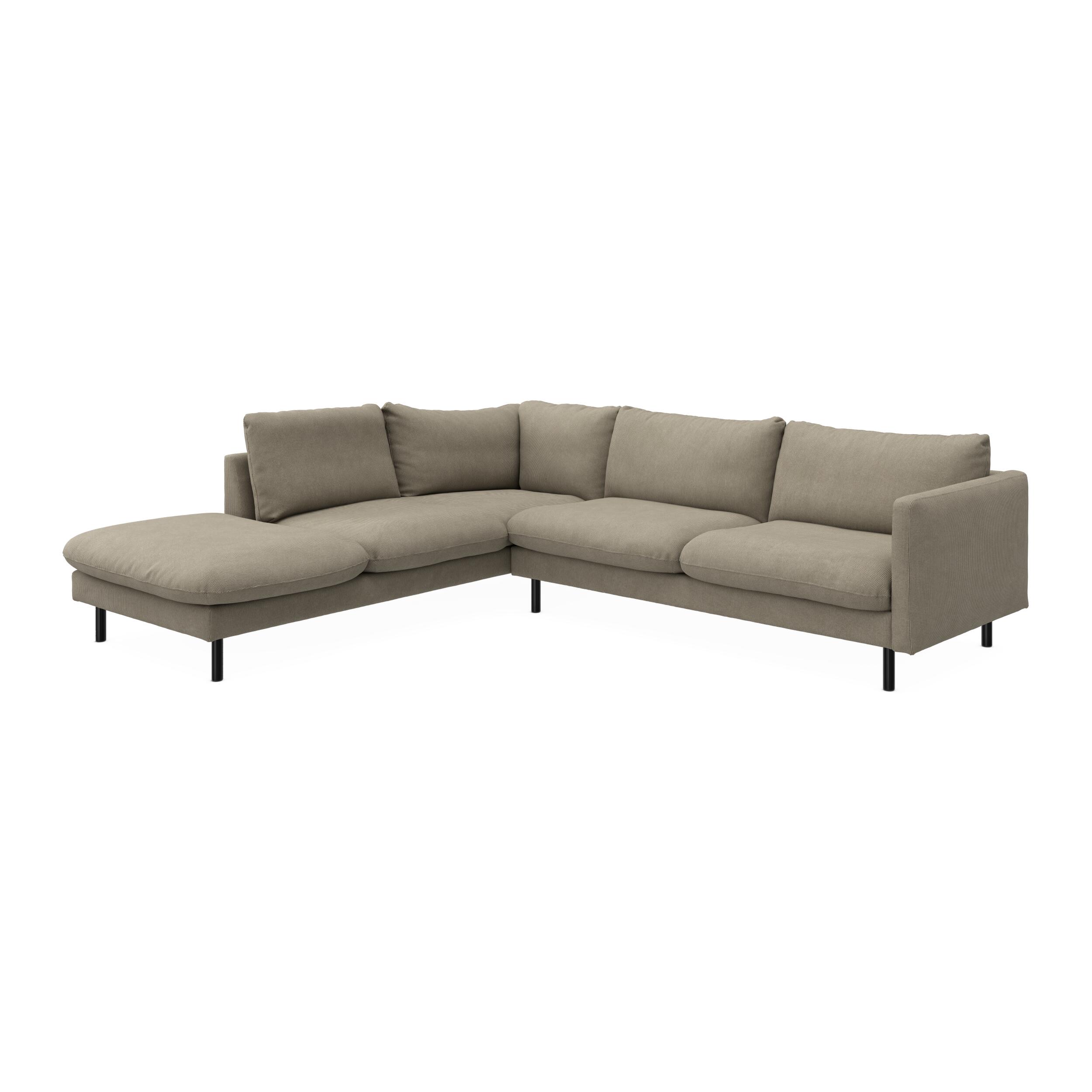 Bjorn venstrevendt sofa med pufafslutning 
