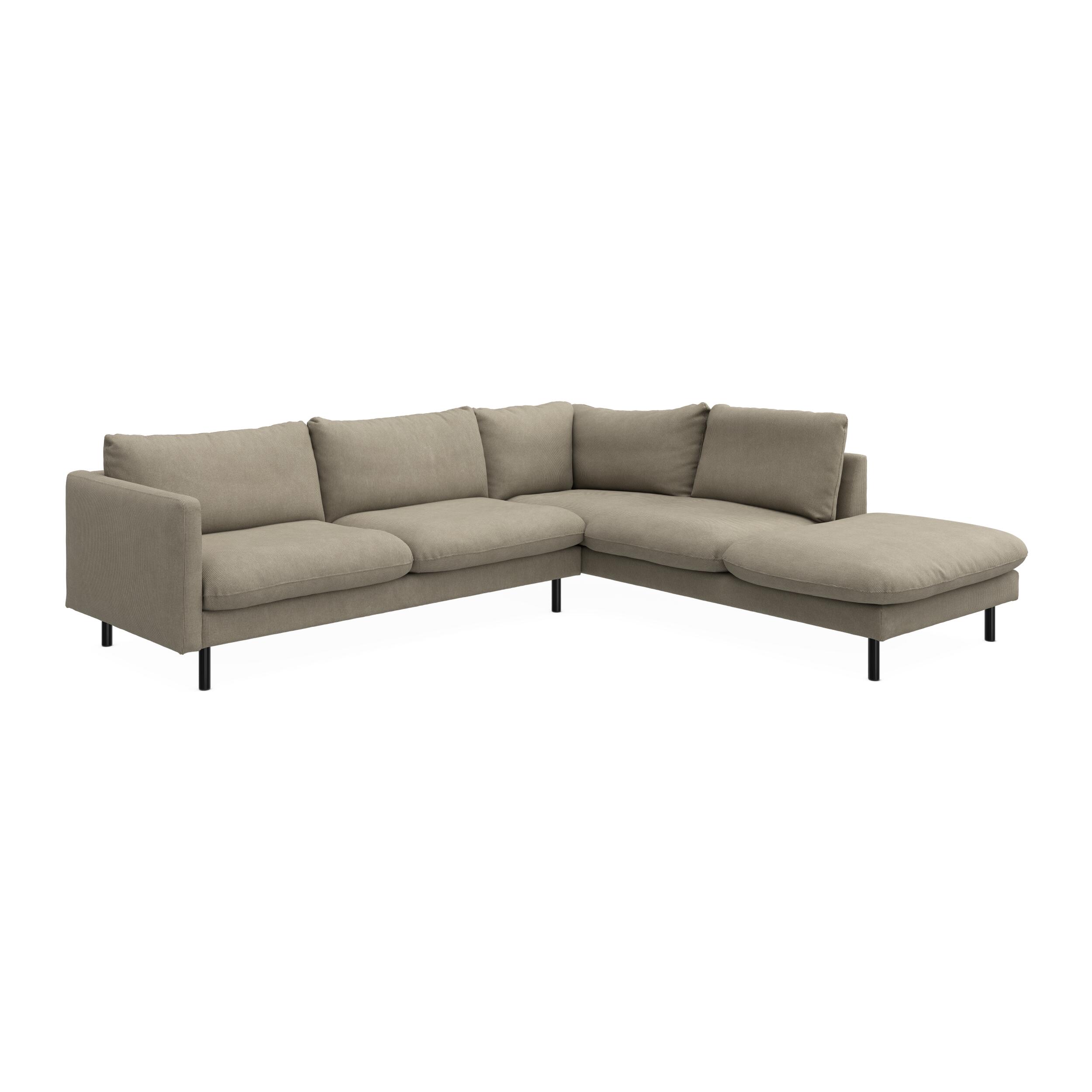Bjorn højrevendt sofa med pufafslutning 