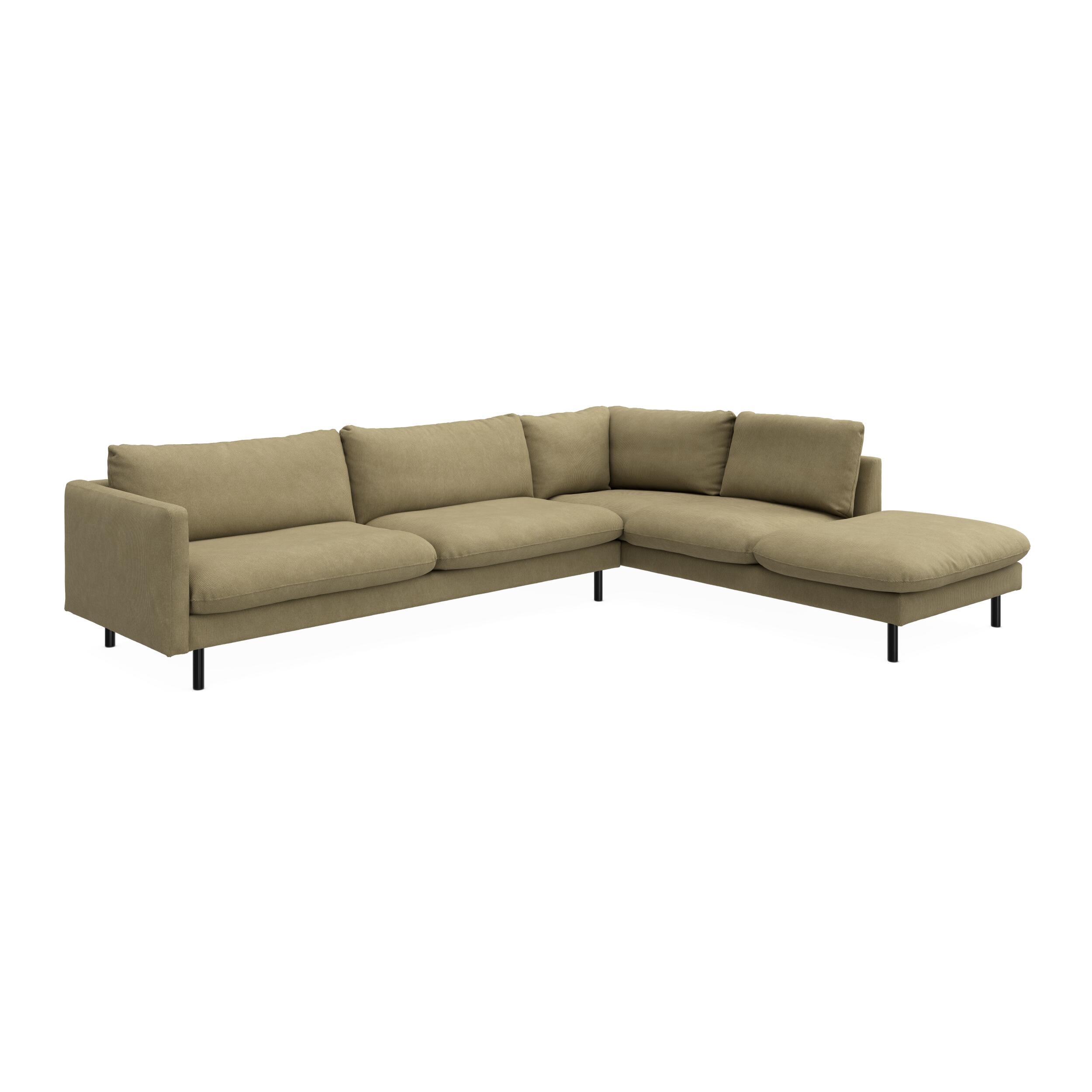 Bjorn højrevendt sofa med pufafslutning 