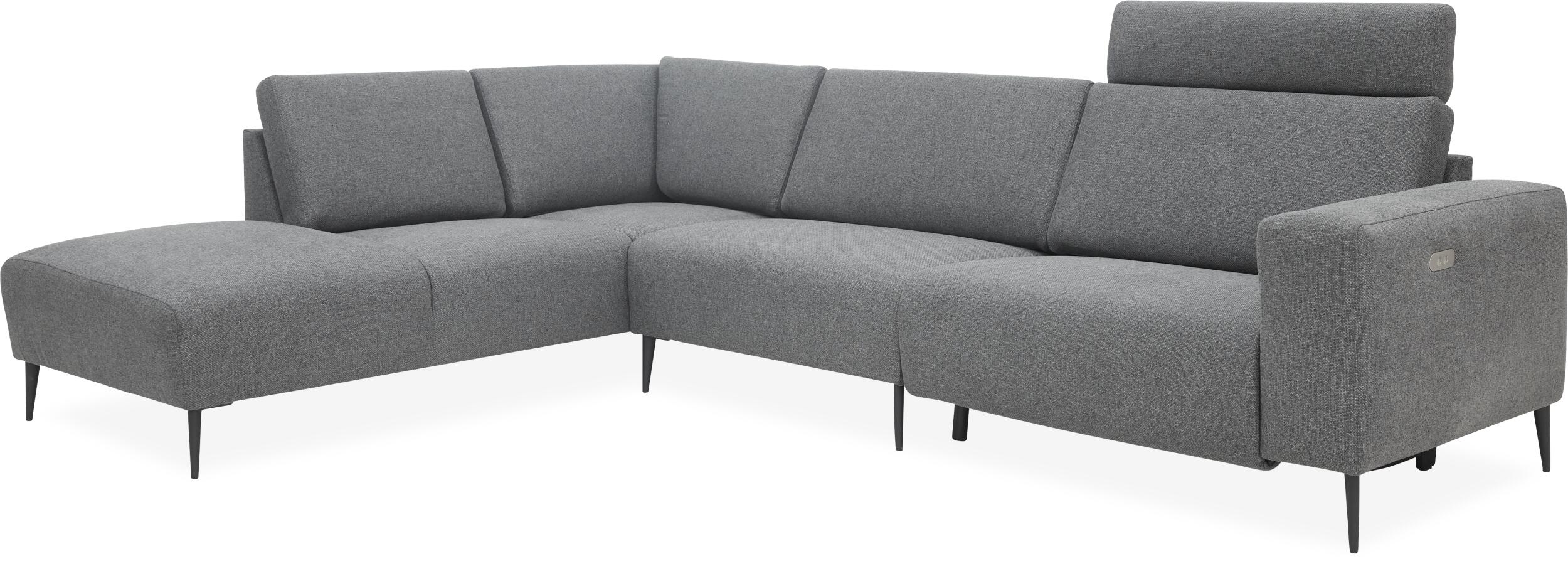 Remus venstrevendt sofa med pufafslutning 