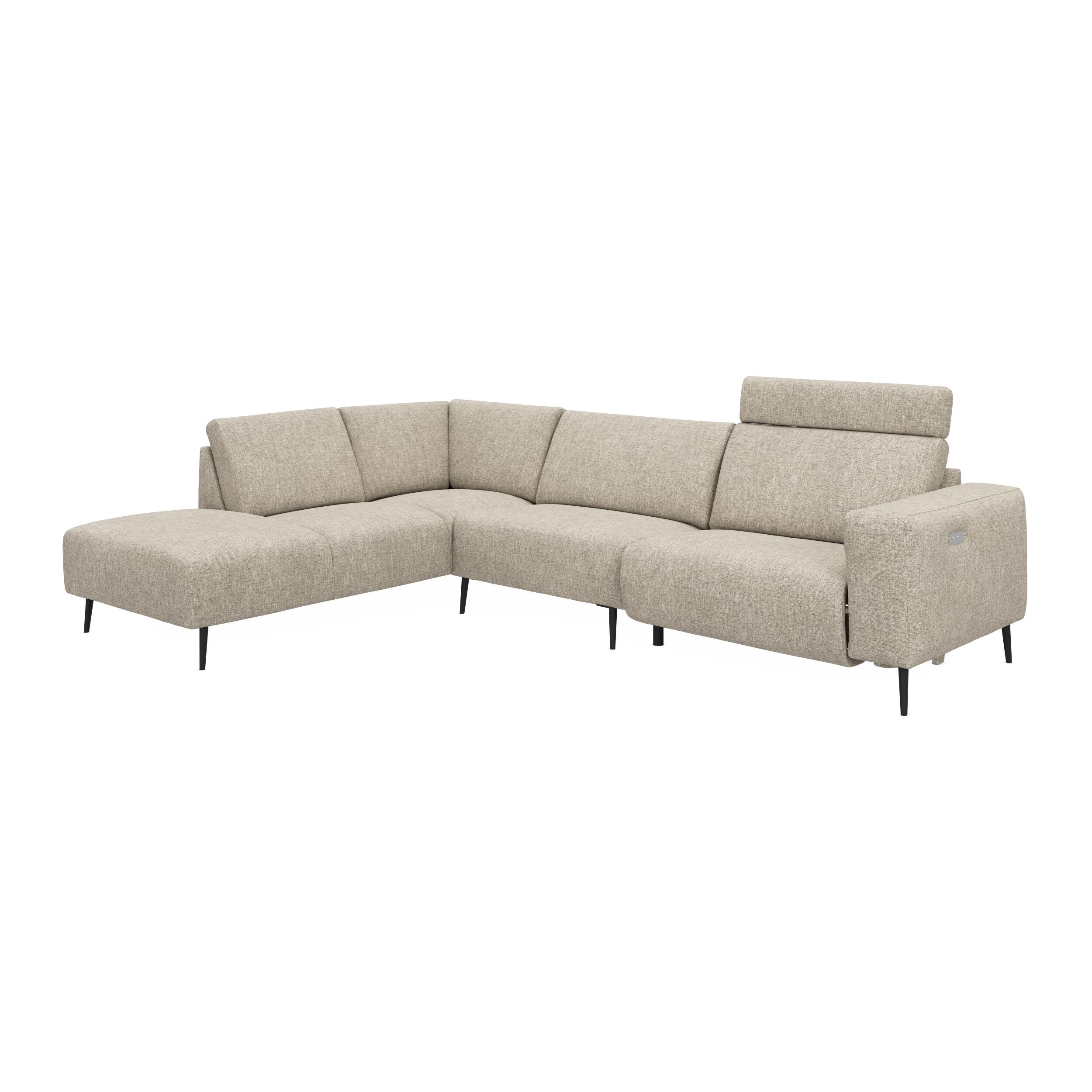 Remus venstrevendt sofa med pufafslutning 