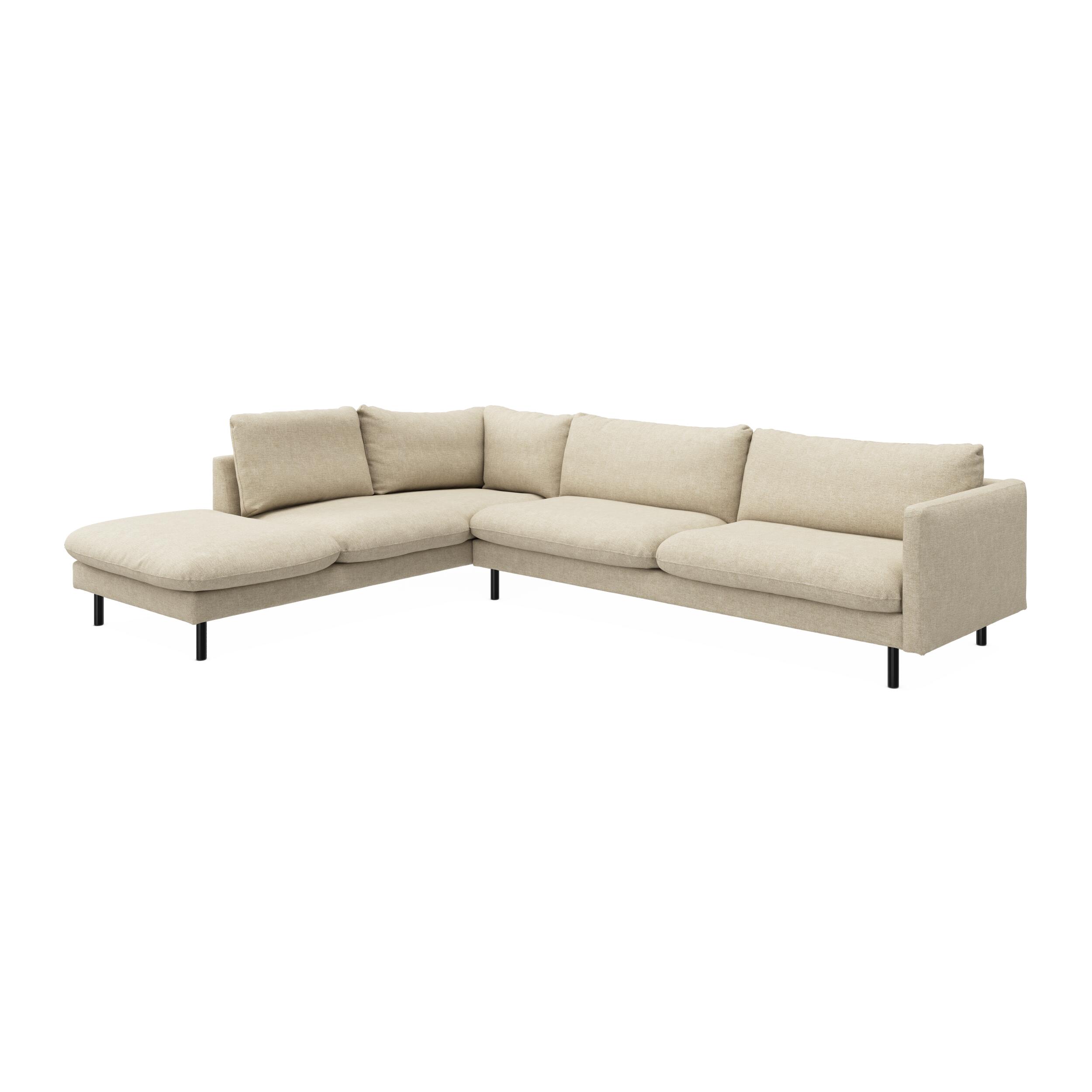 Bjorn venstrevendt sofa med pufafslutning 