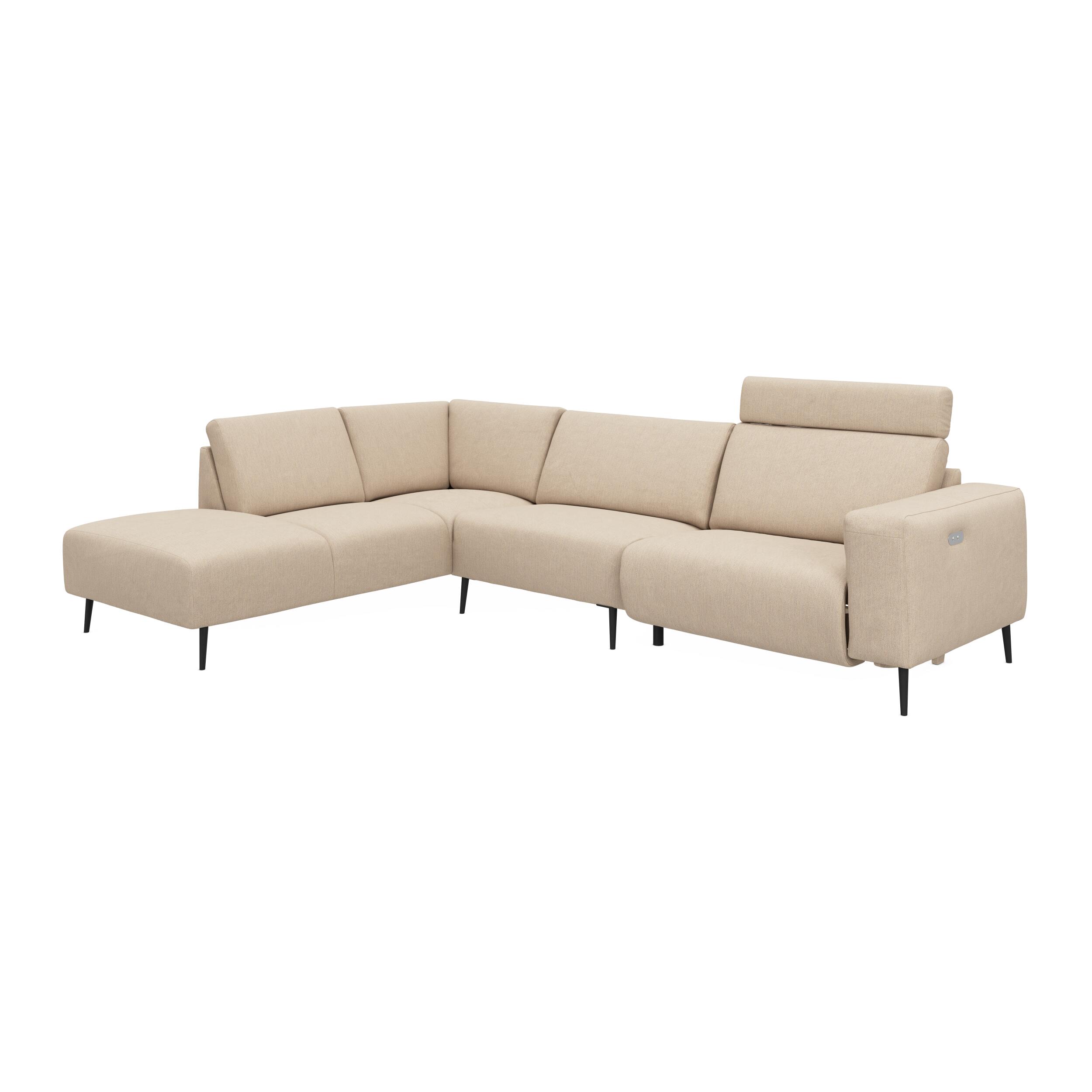 Remus venstrevendt sofa med pufafslutning 