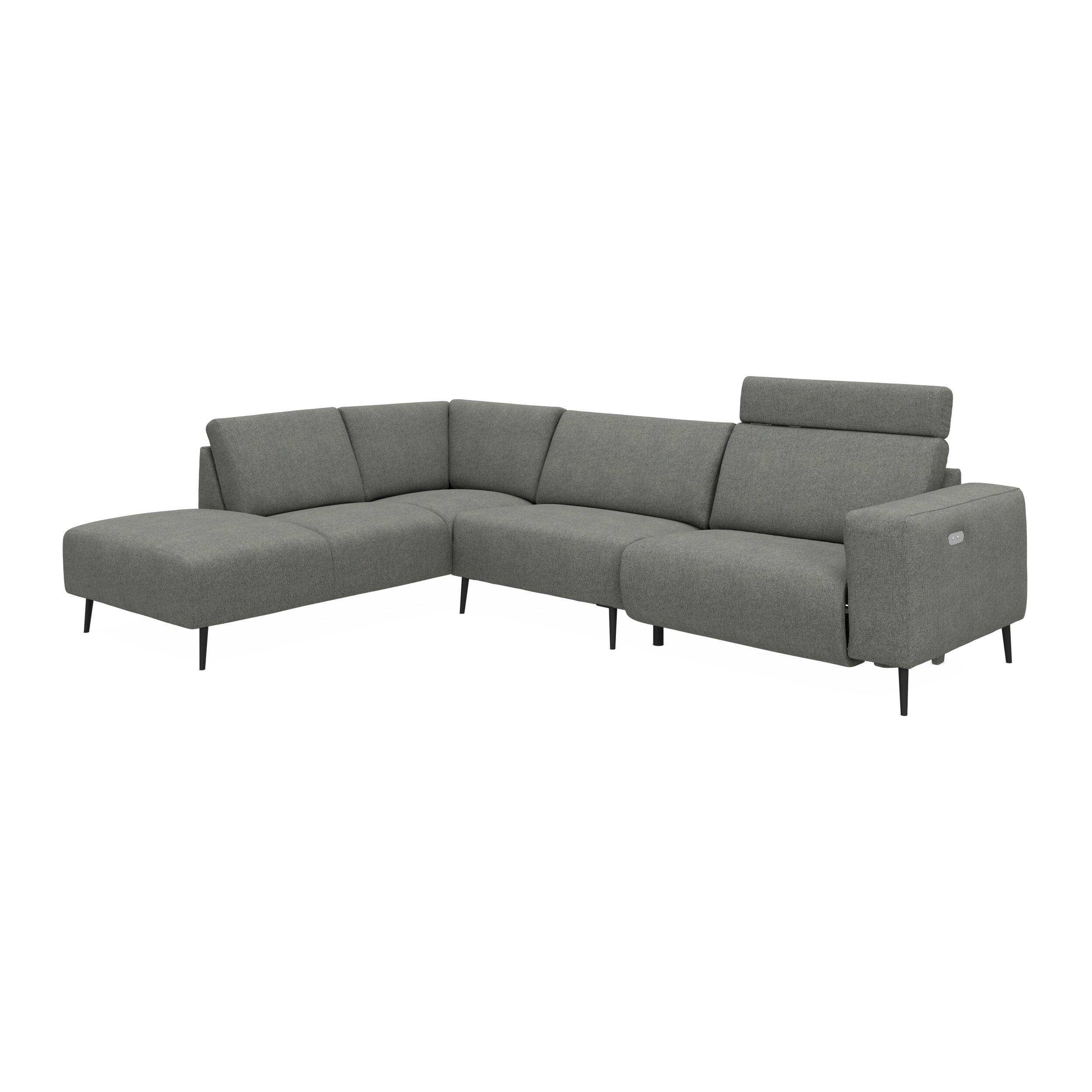 Remus venstrevendt sofa med pufafslutning 