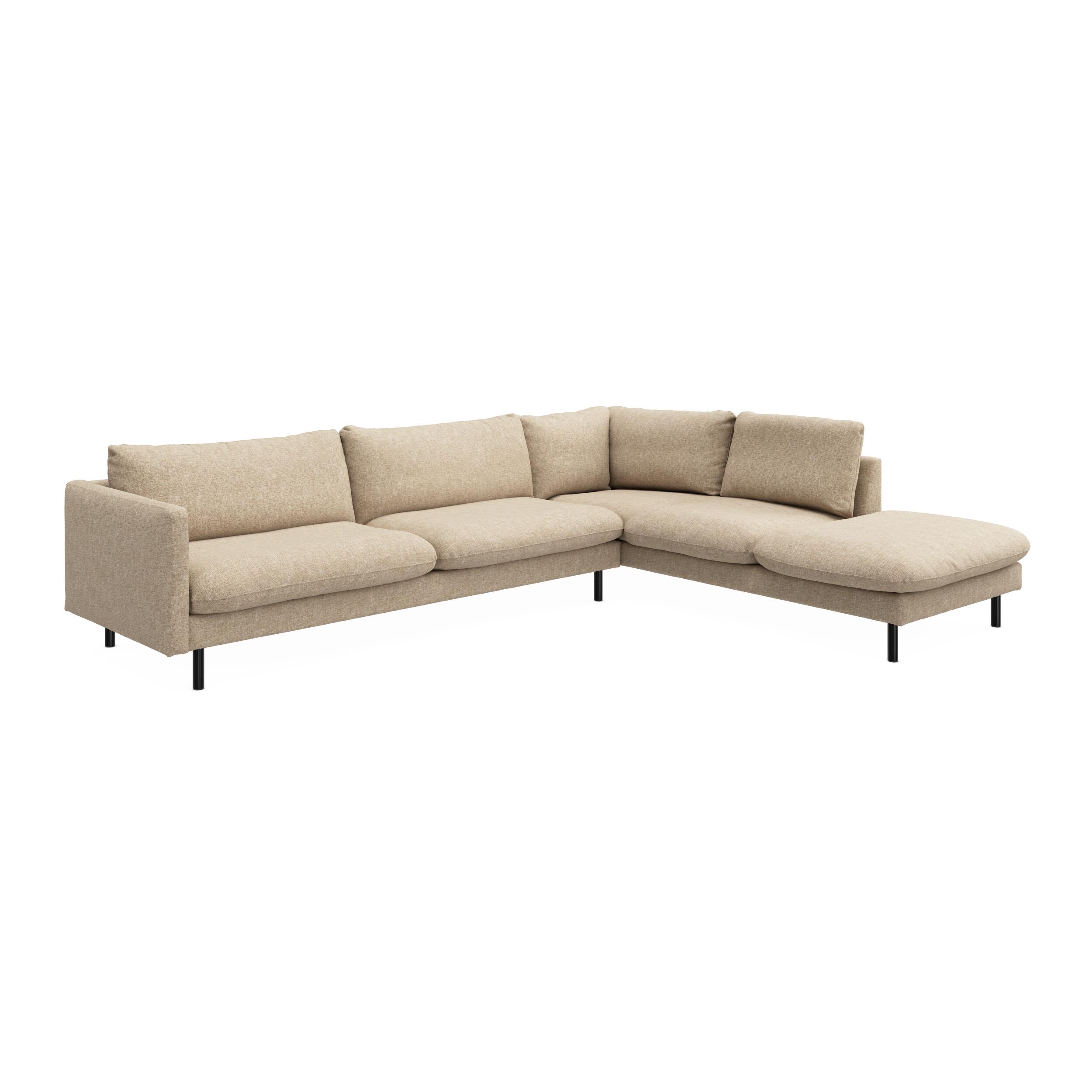 Bjorn højrevendt sofa med pufafslutning 