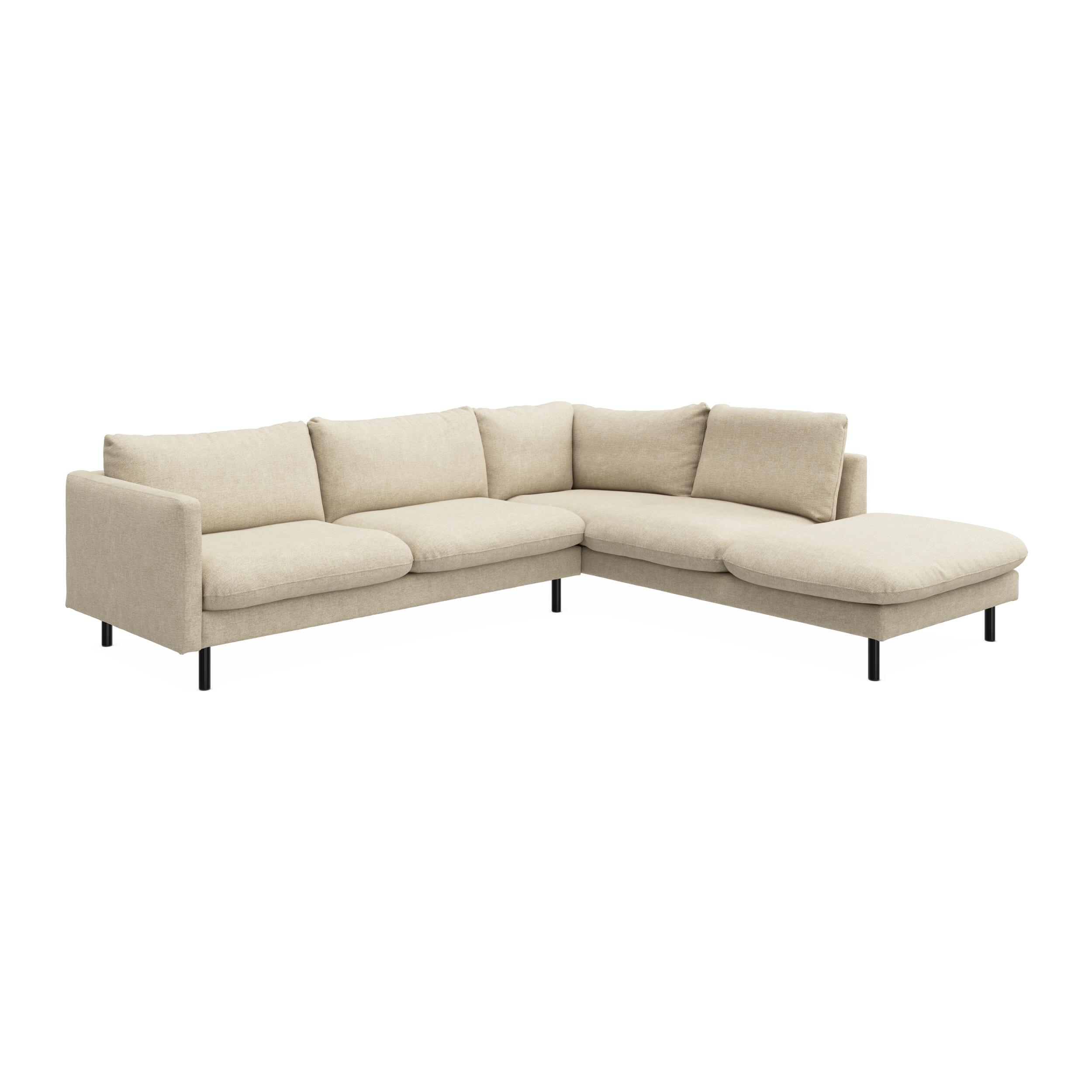 Bjorn højrevendt sofa med pufafslutning 