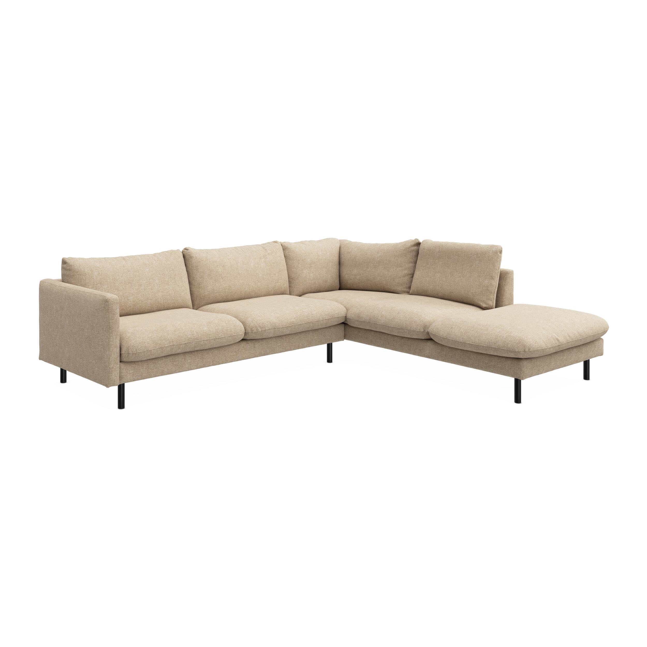 Bjorn højrevendt sofa med pufafslutning 