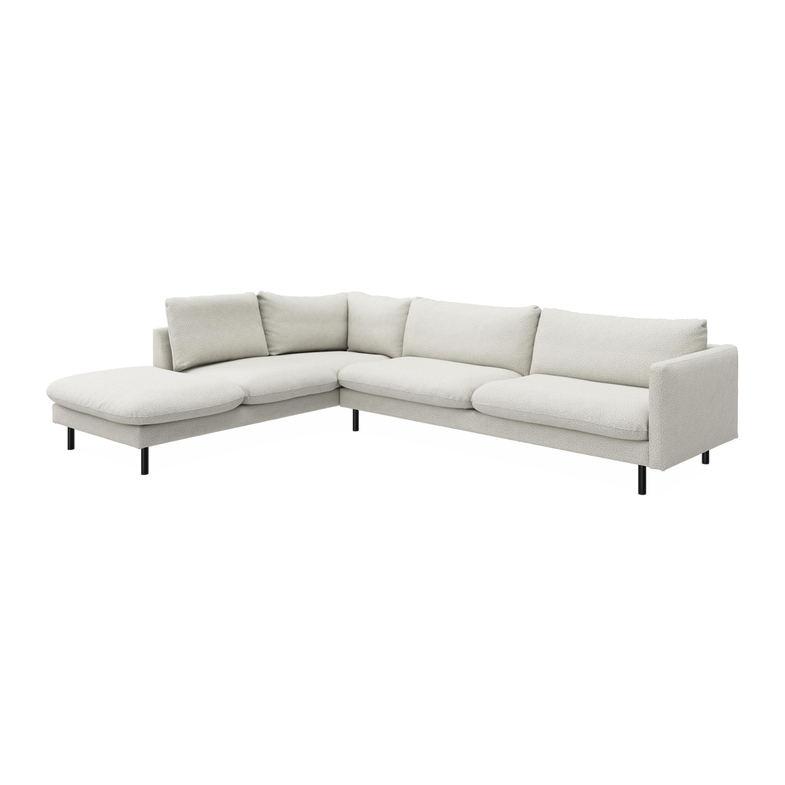 Bjorn venstrevendt sofa med pufafslutning 