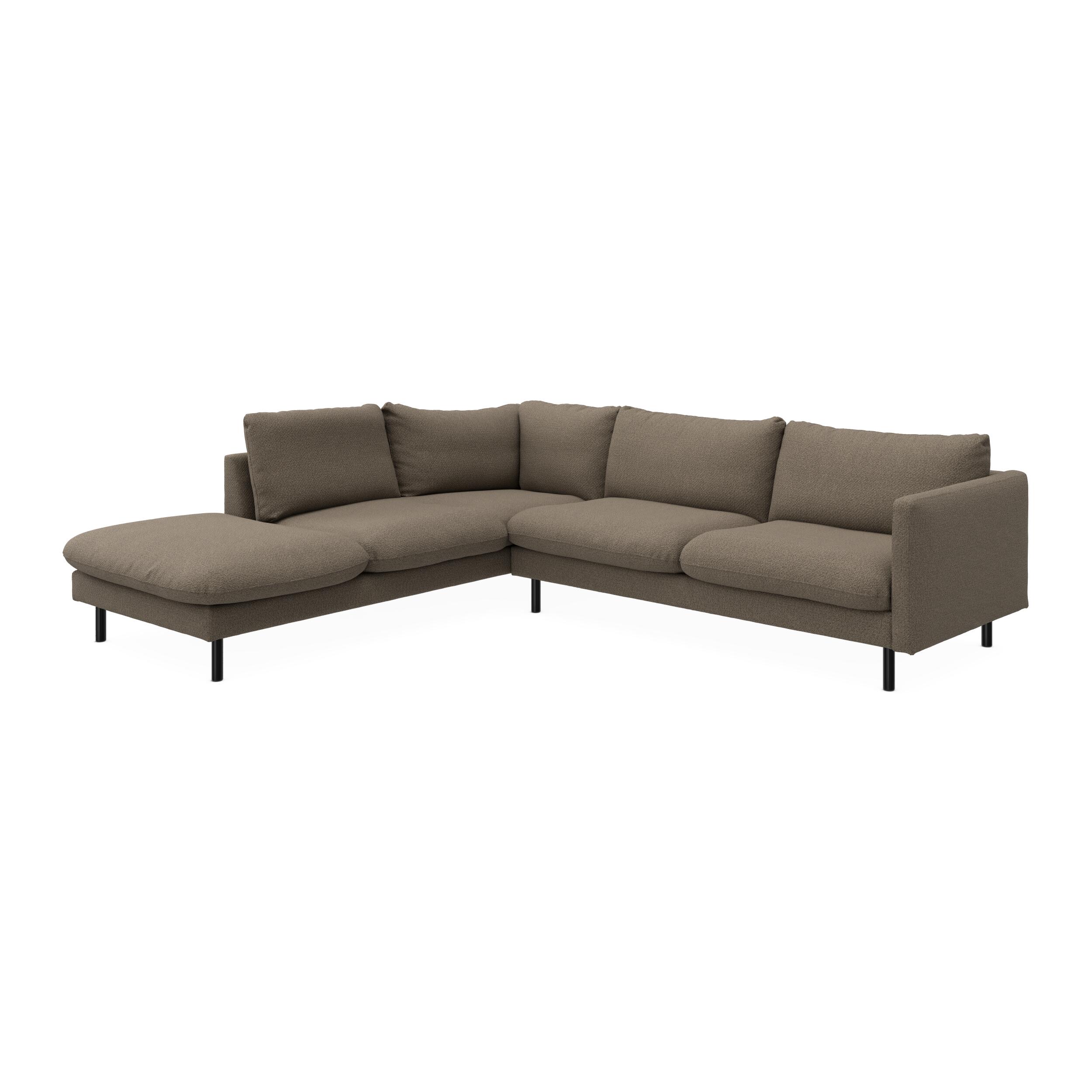 Bjorn venstrevendt sofa med pufafslutning 