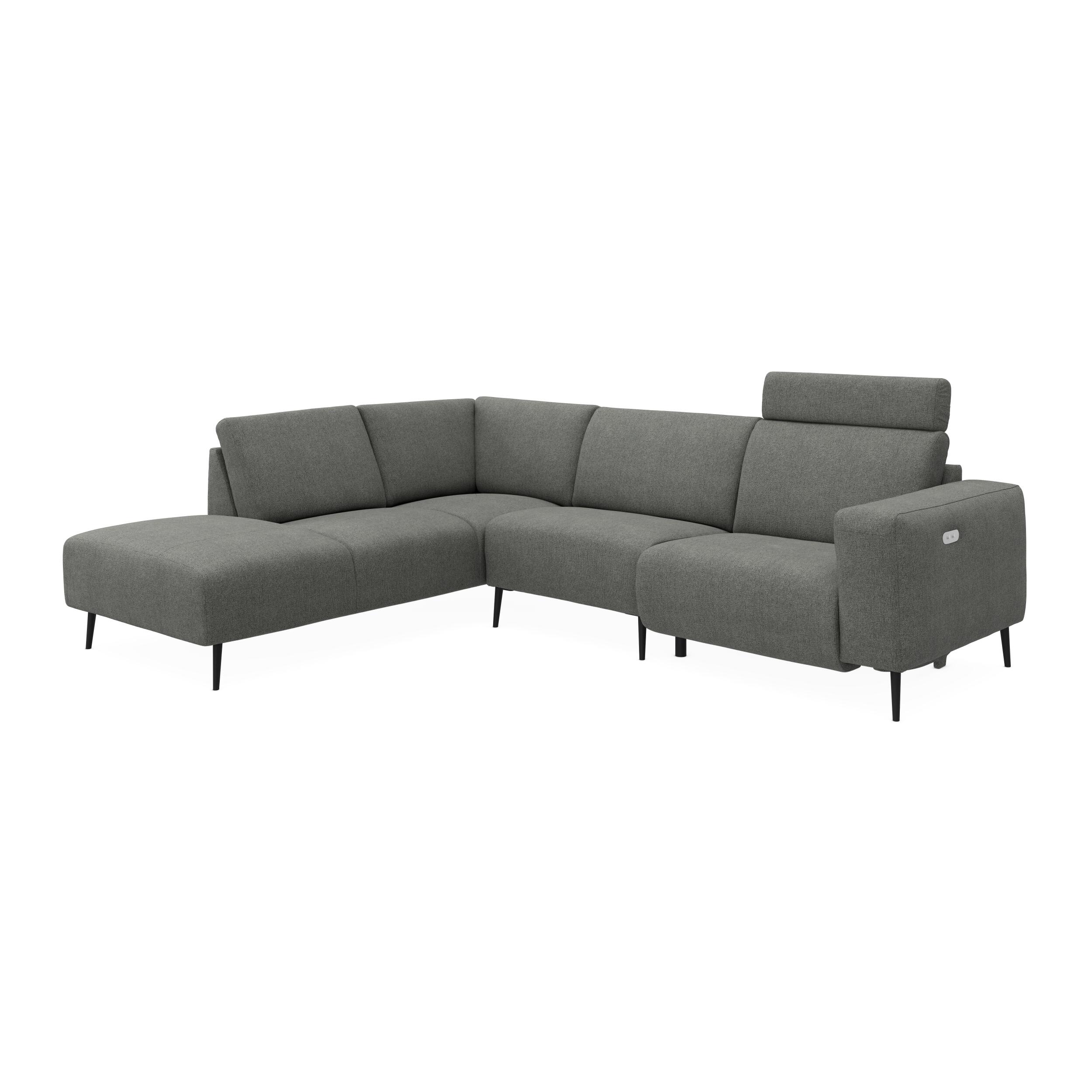 Remus venstrevendt sofa med pufafslutning 