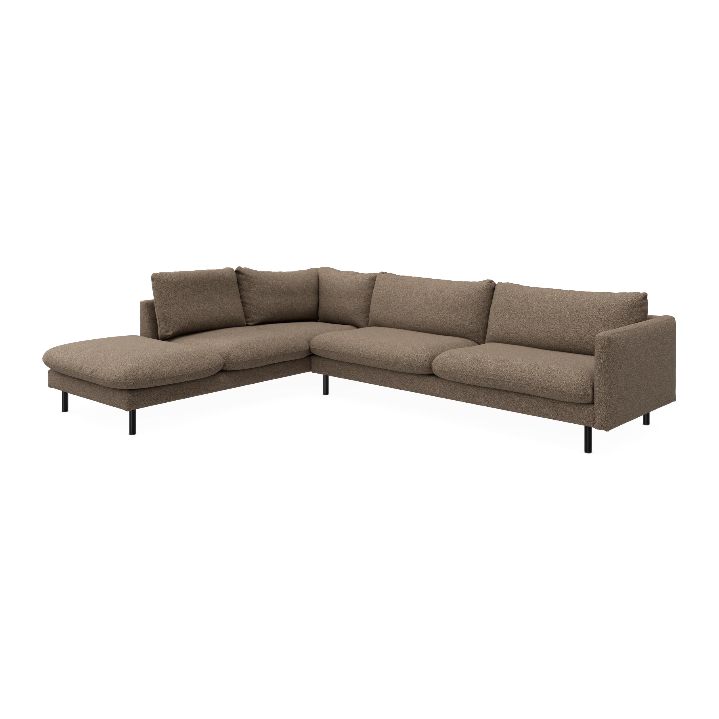 Bjorn venstrevendt sofa med pufafslutning 