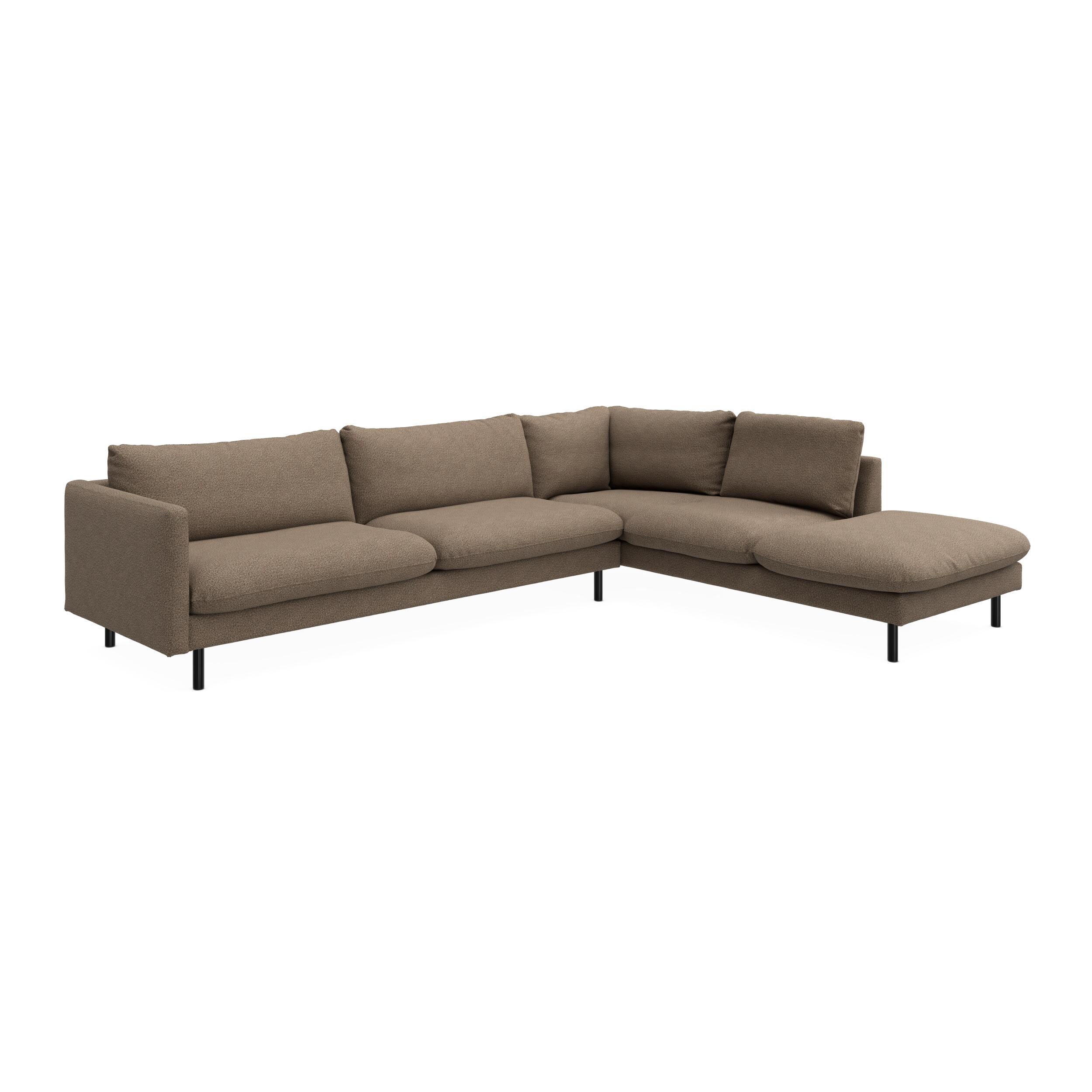 Bjorn højrevendt sofa med pufafslutning 
