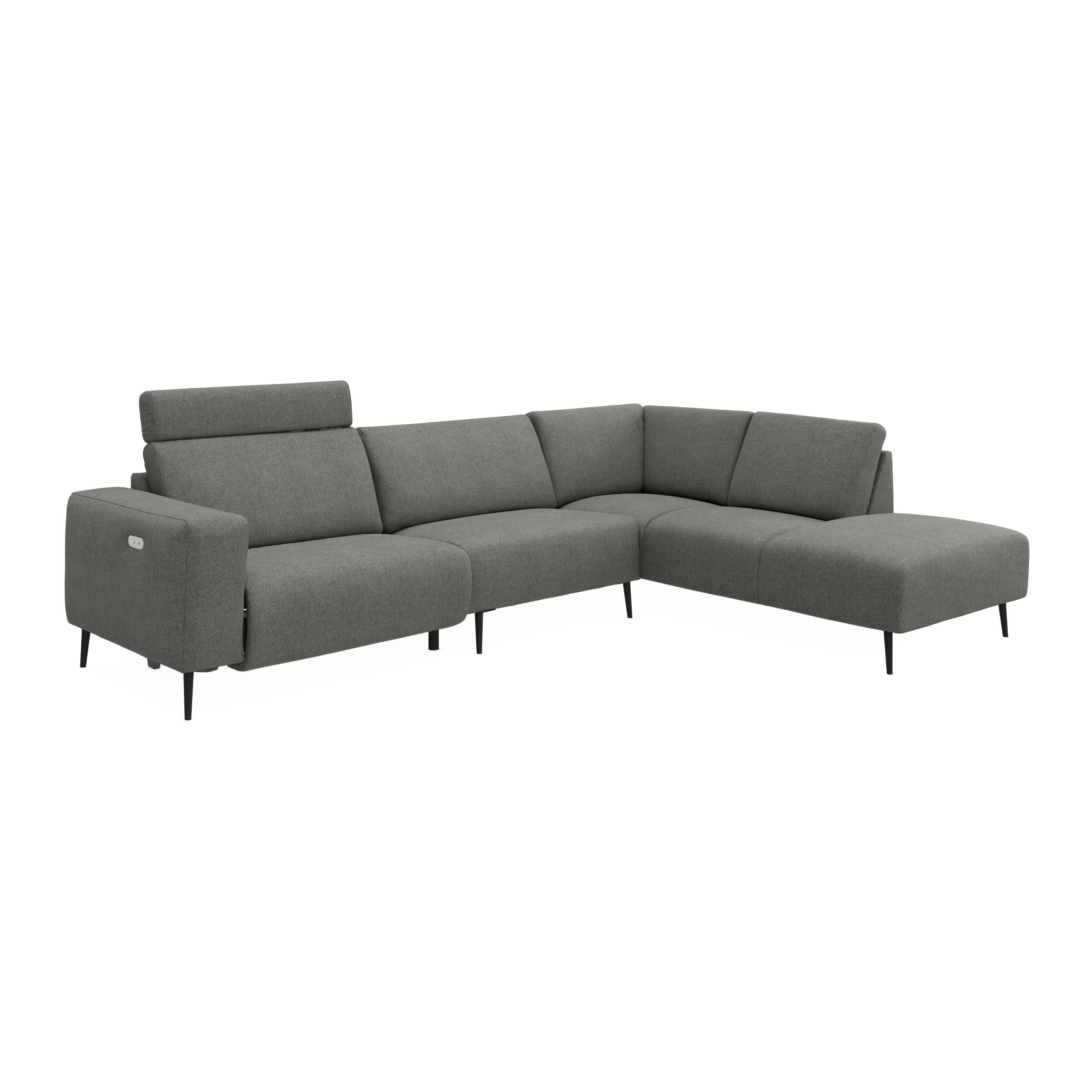 Remus højrevendt sofa med pufafslutning 