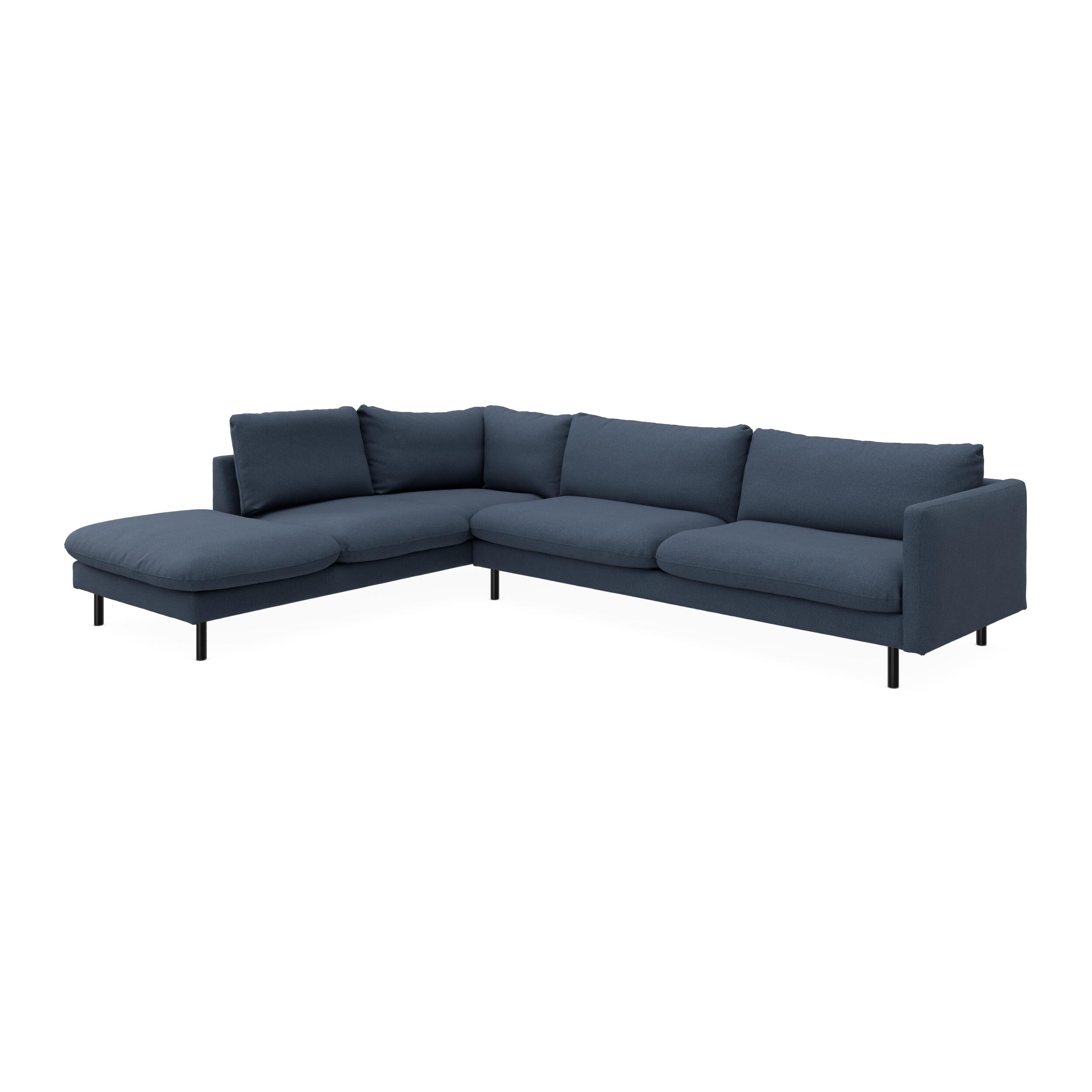 Bjorn venstrevendt sofa med pufafslutning 