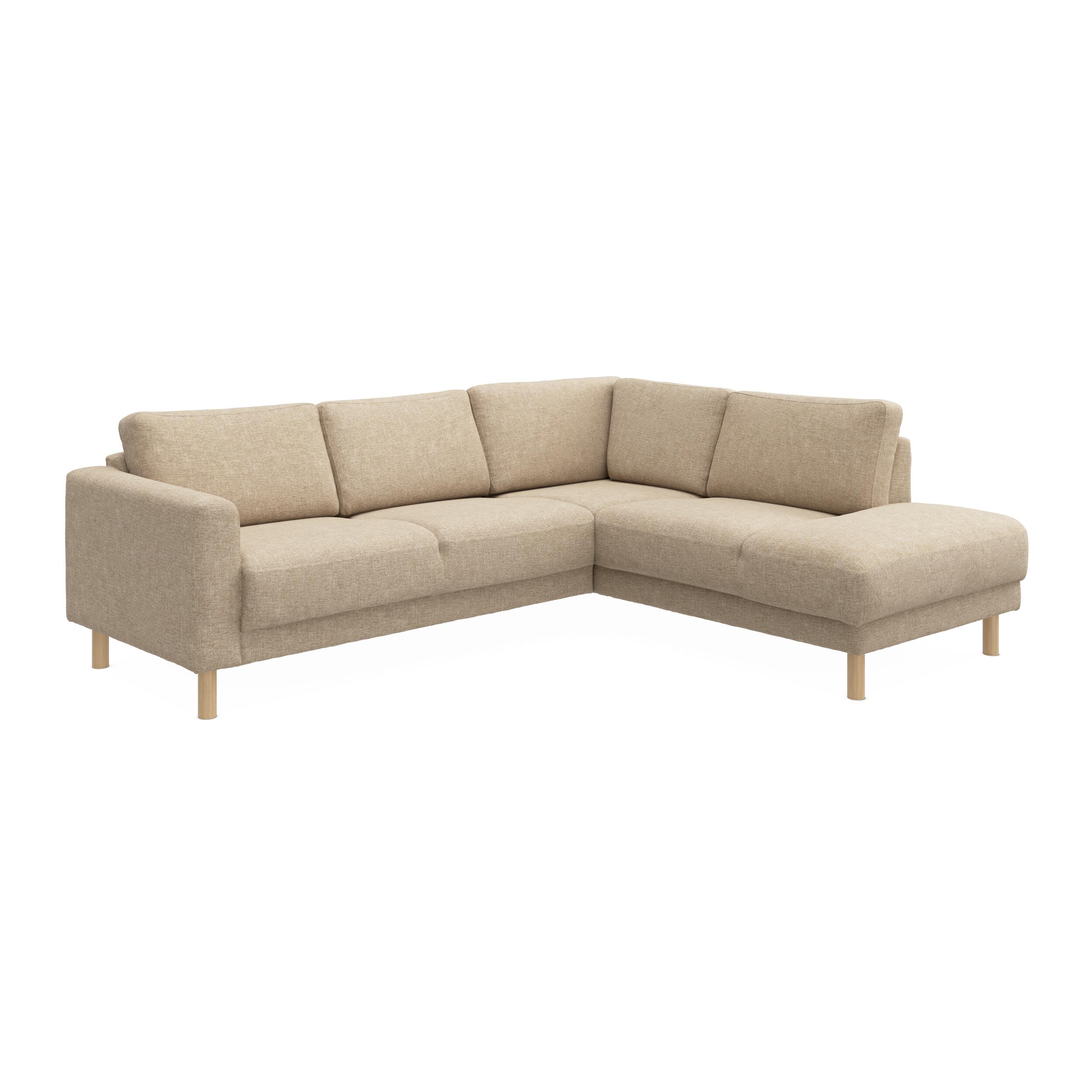 Cleveland højrevendt sofa med pufafslutning 