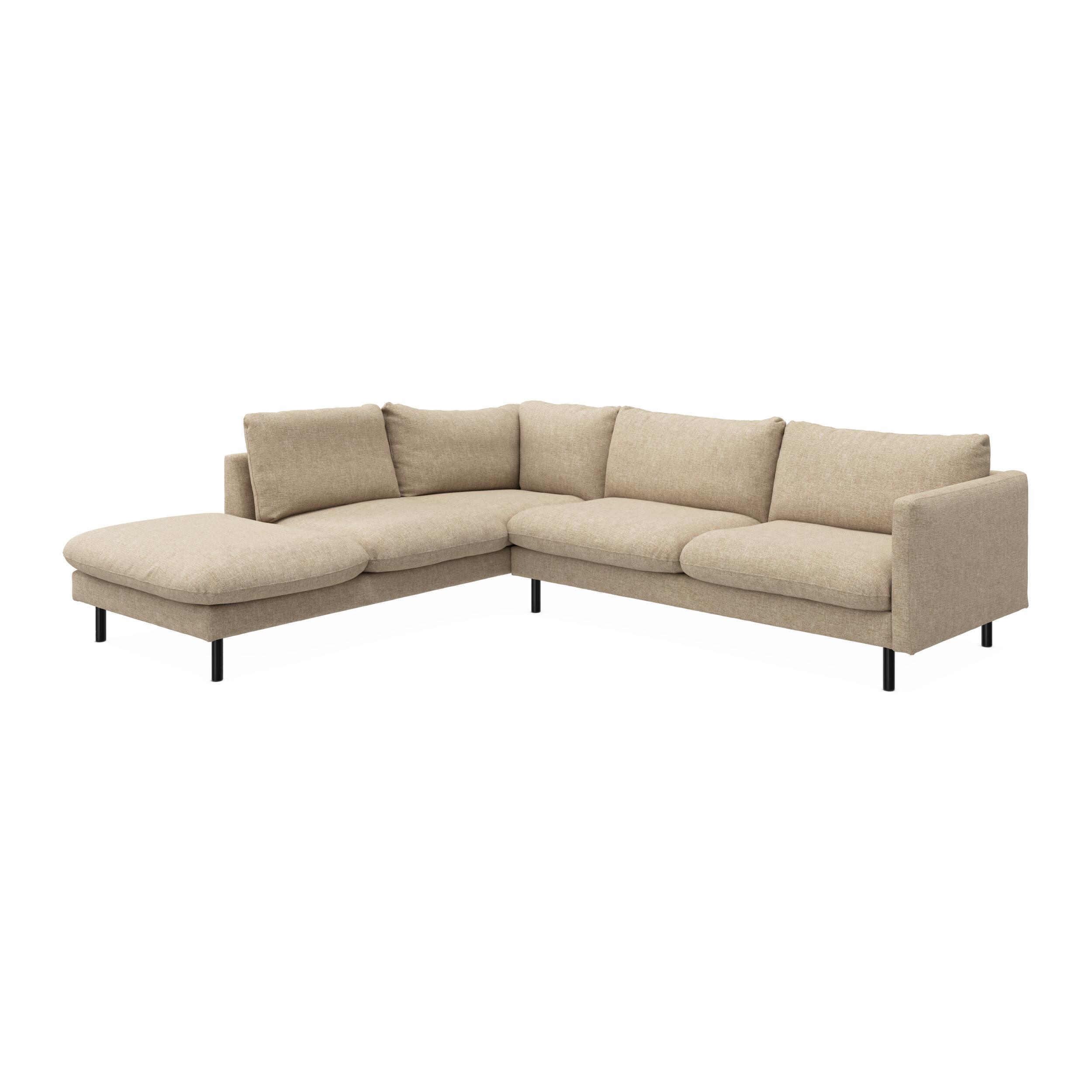 Bjorn venstrevendt sofa med pufafslutning 