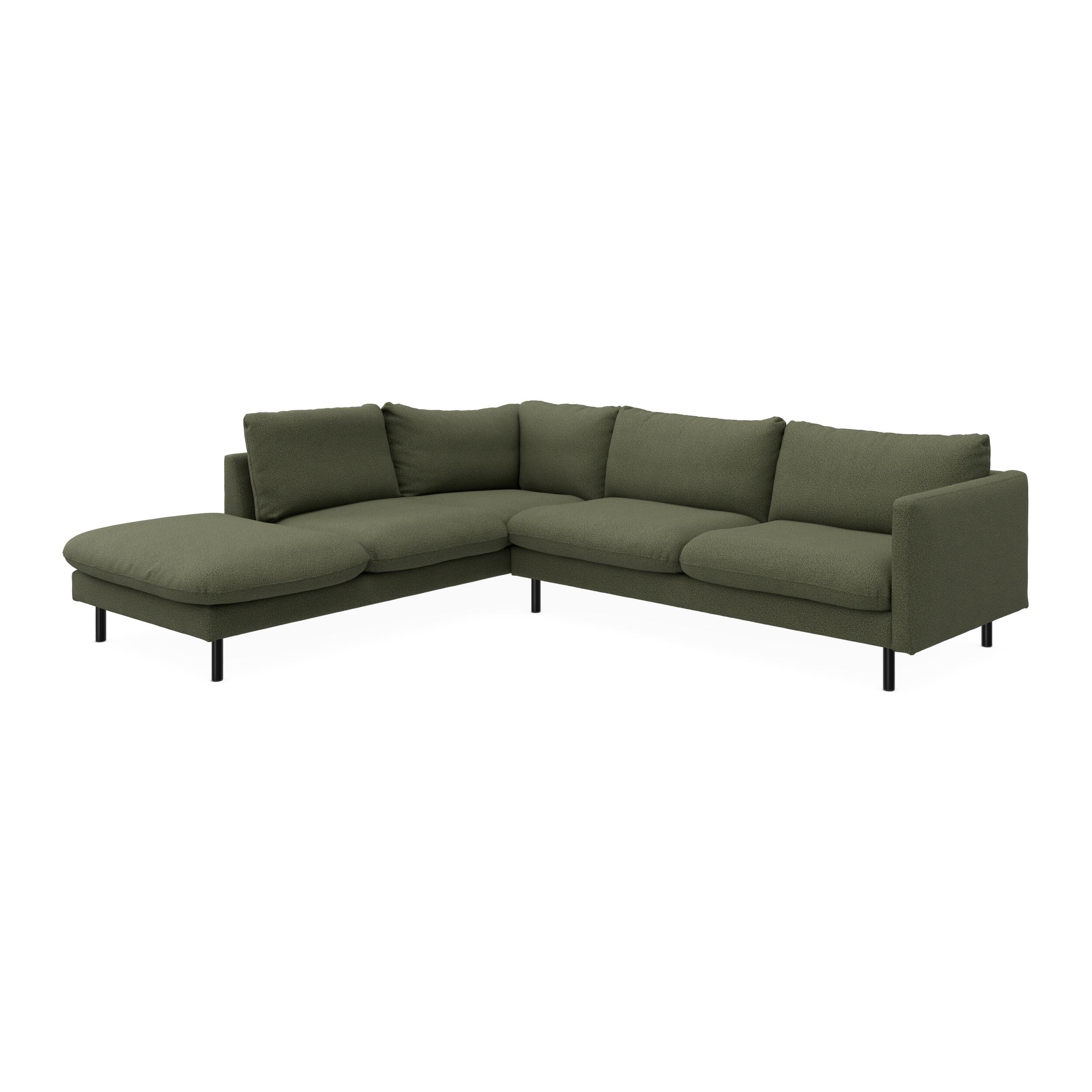 Bjorn venstrevendt sofa med pufafslutning 