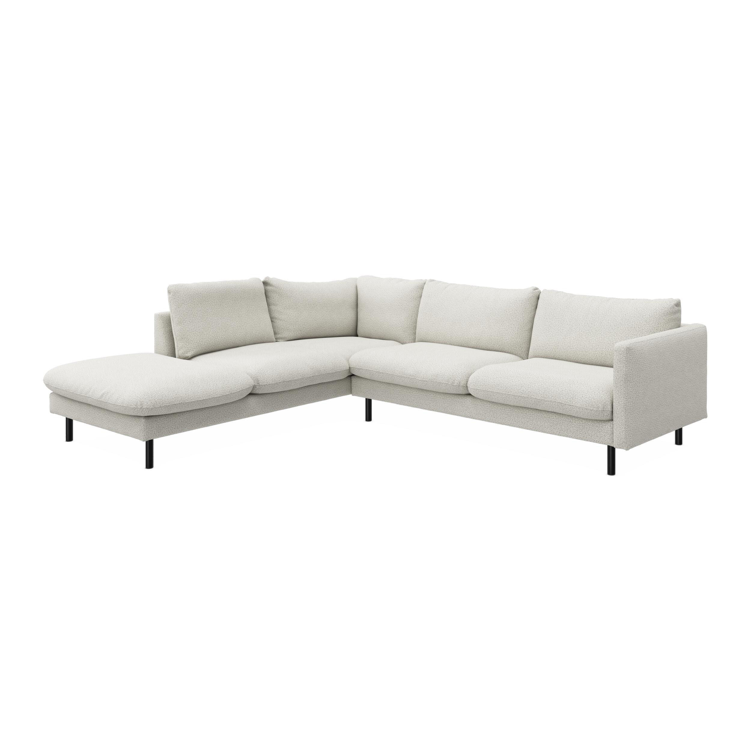Bjorn venstrevendt sofa med pufafslutning 
