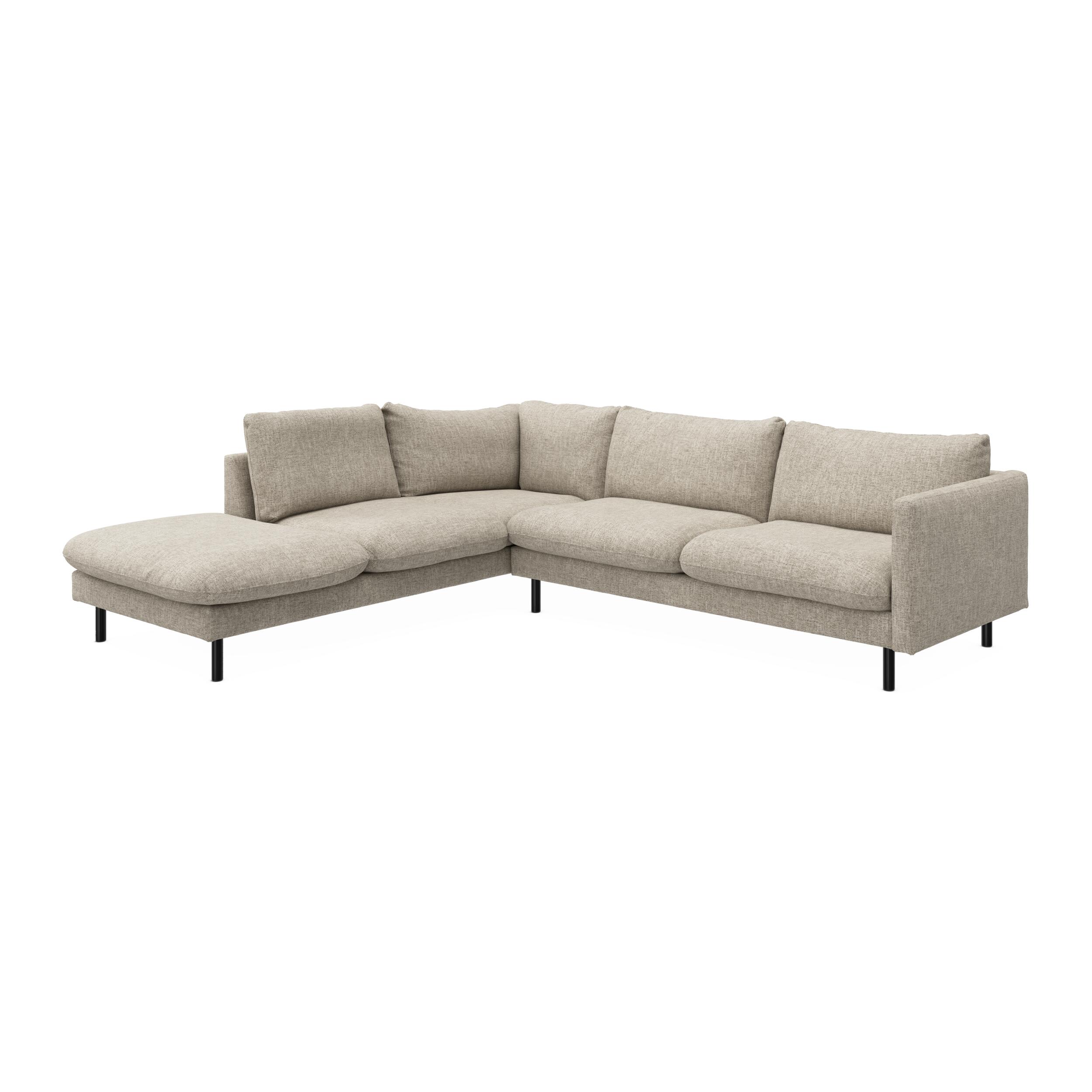 Bjorn venstrevendt sofa med pufafslutning 