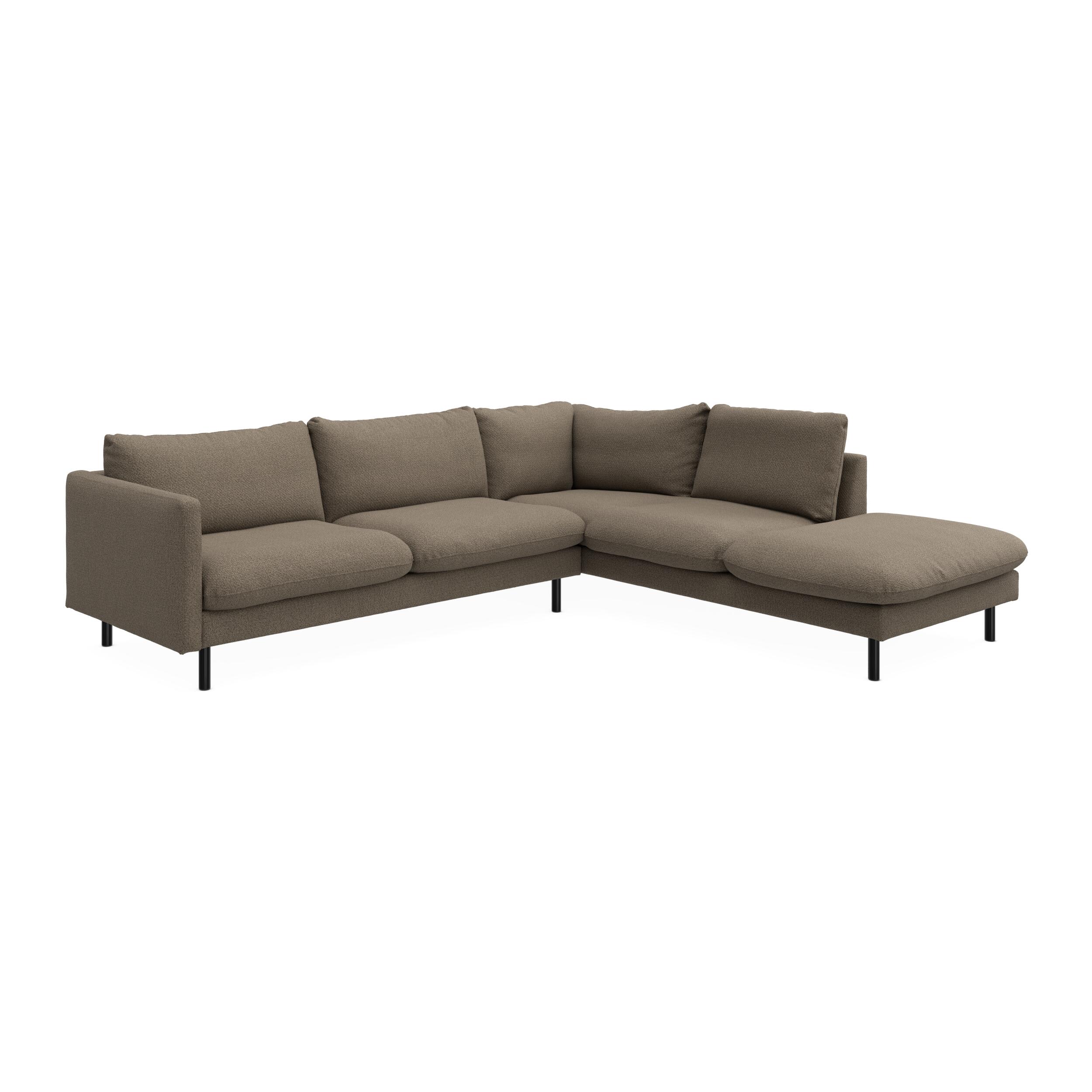 Bjorn højrevendt sofa med pufafslutning 