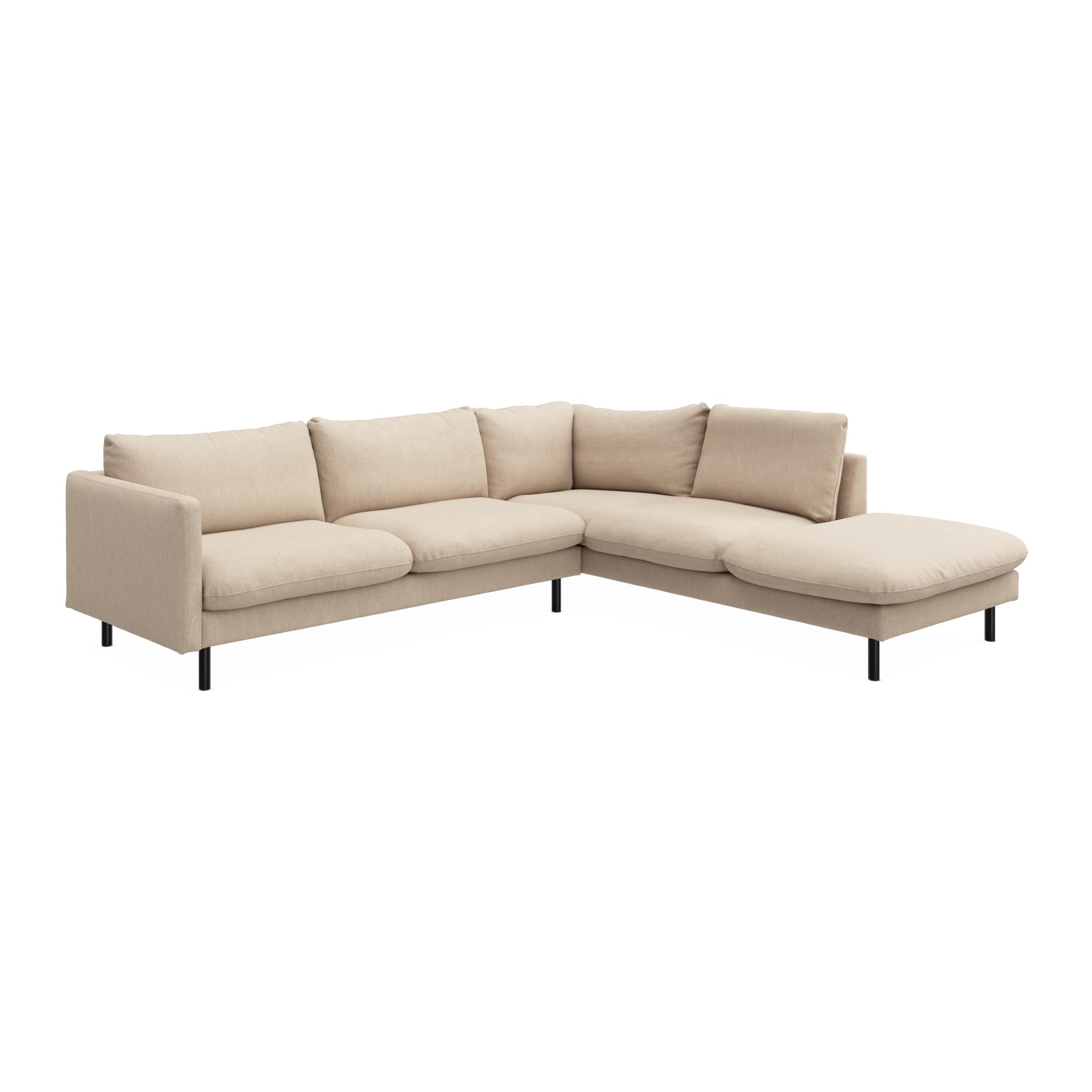 Bjorn højrevendt sofa med pufafslutning 