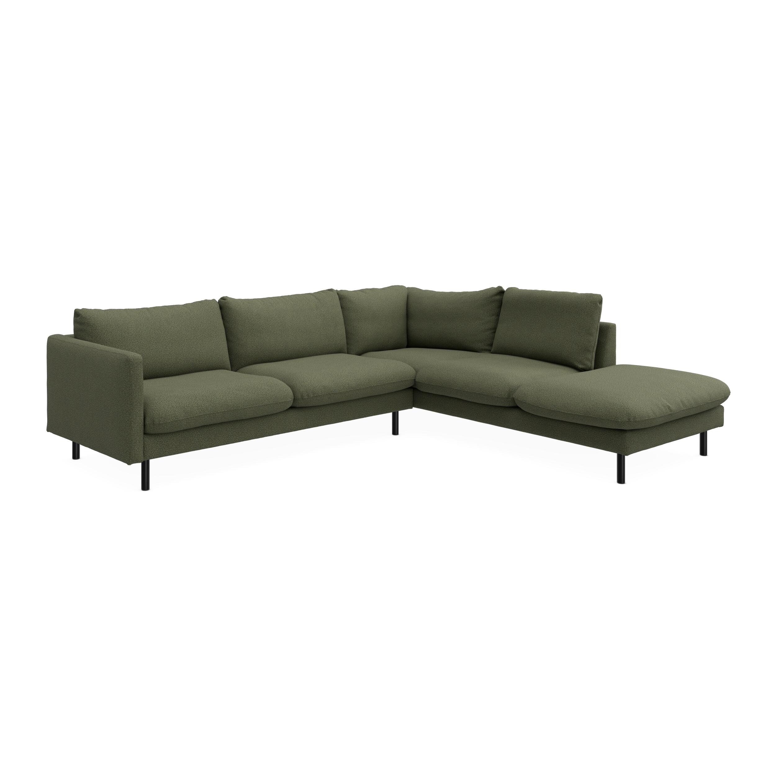 Bjorn højrevendt sofa med pufafslutning 