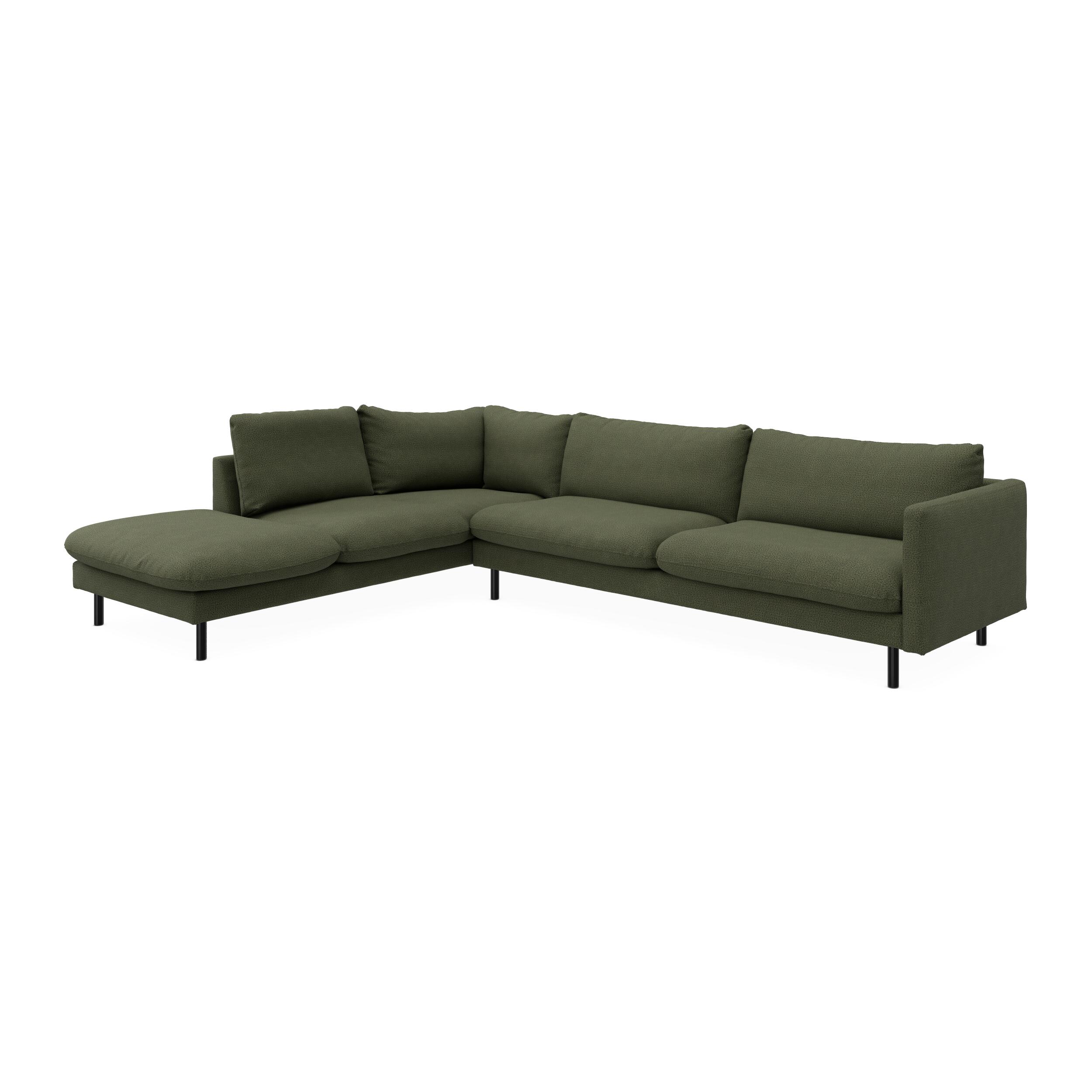 Bjorn venstrevendt sofa med pufafslutning 