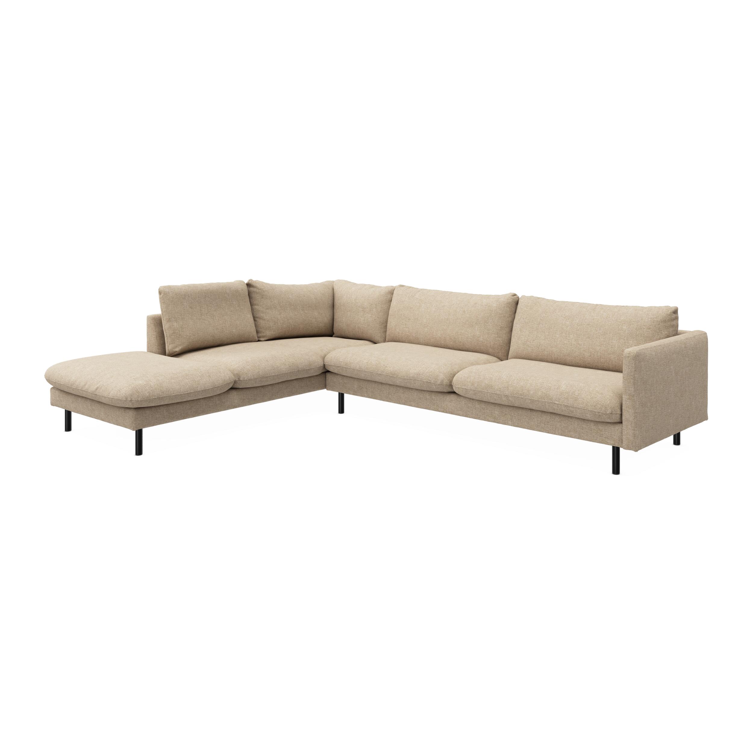 Bjorn venstrevendt sofa med pufafslutning 