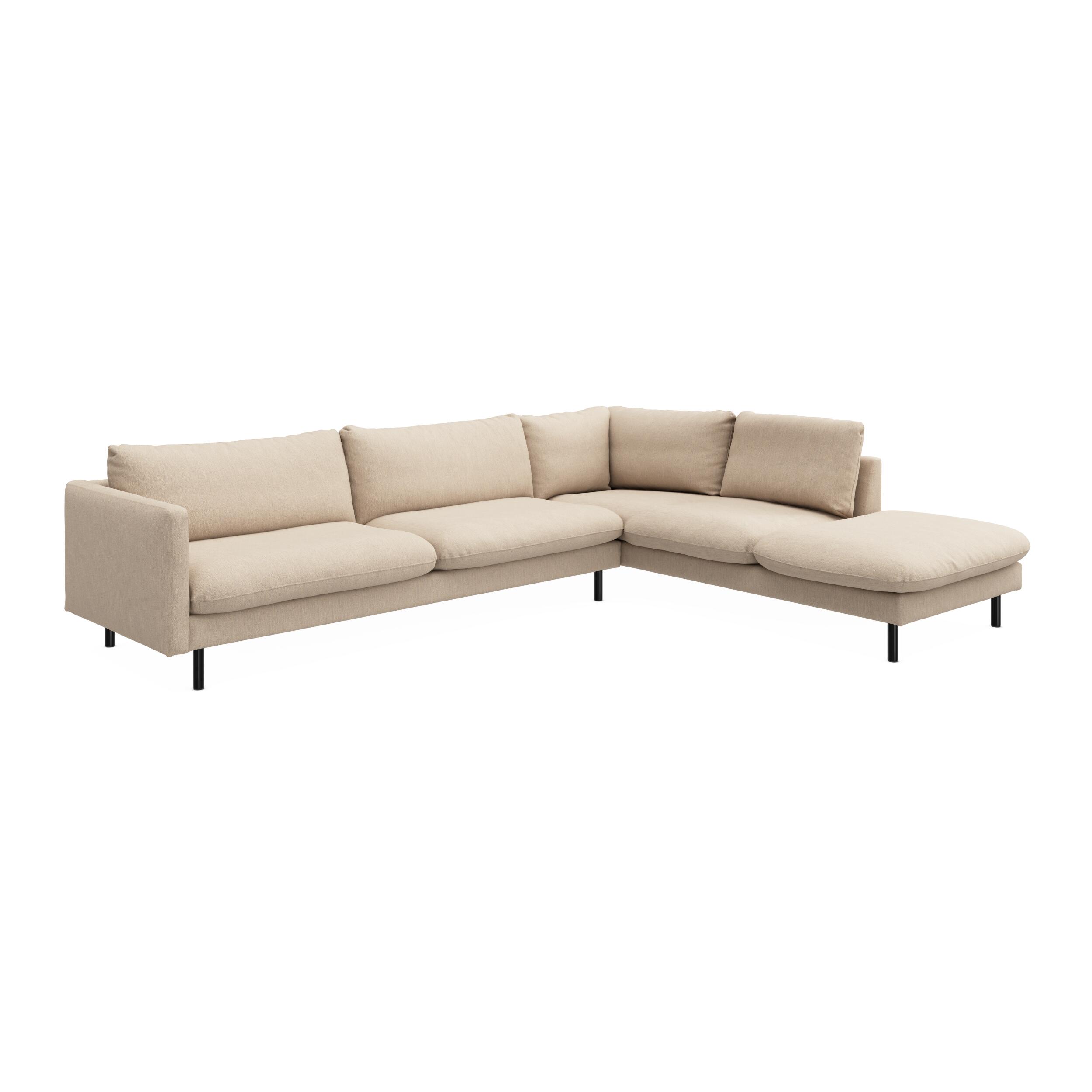 Bjorn højrevendt sofa med pufafslutning 