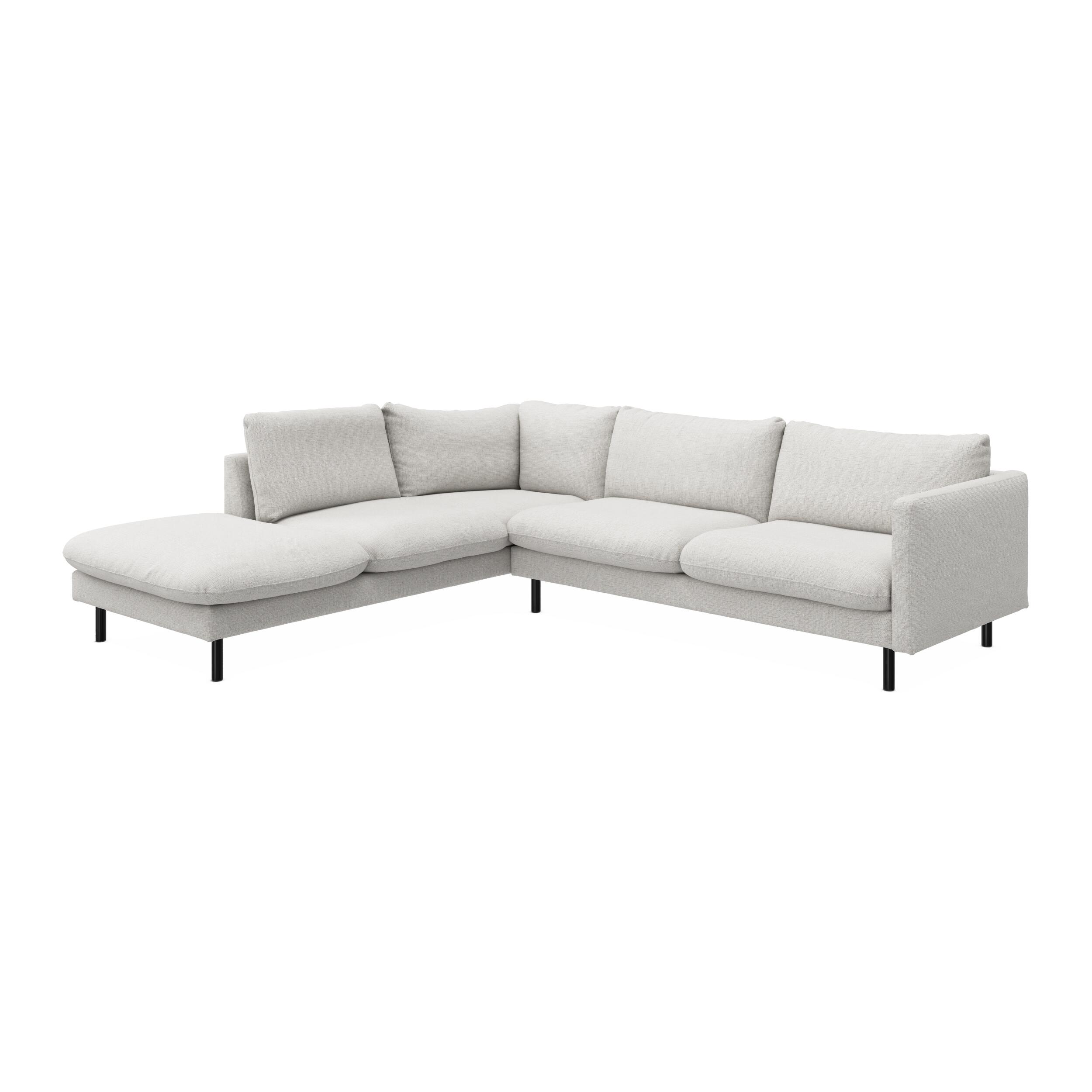 Bjorn venstrevendt sofa med pufafslutning 