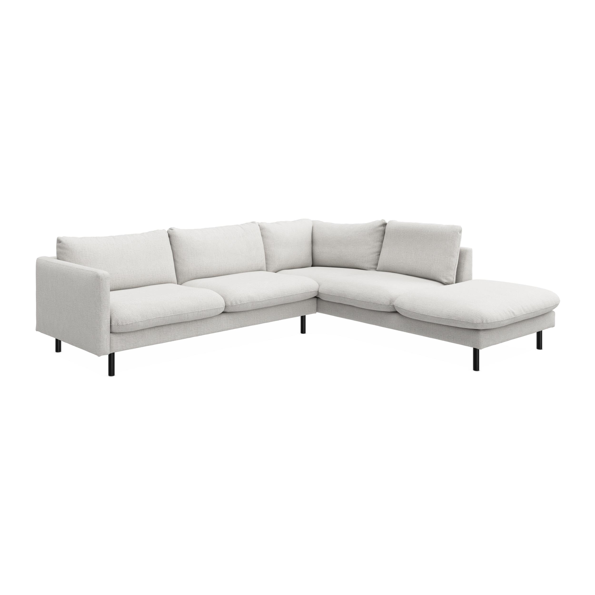 Bjorn højrevendt sofa med pufafslutning 