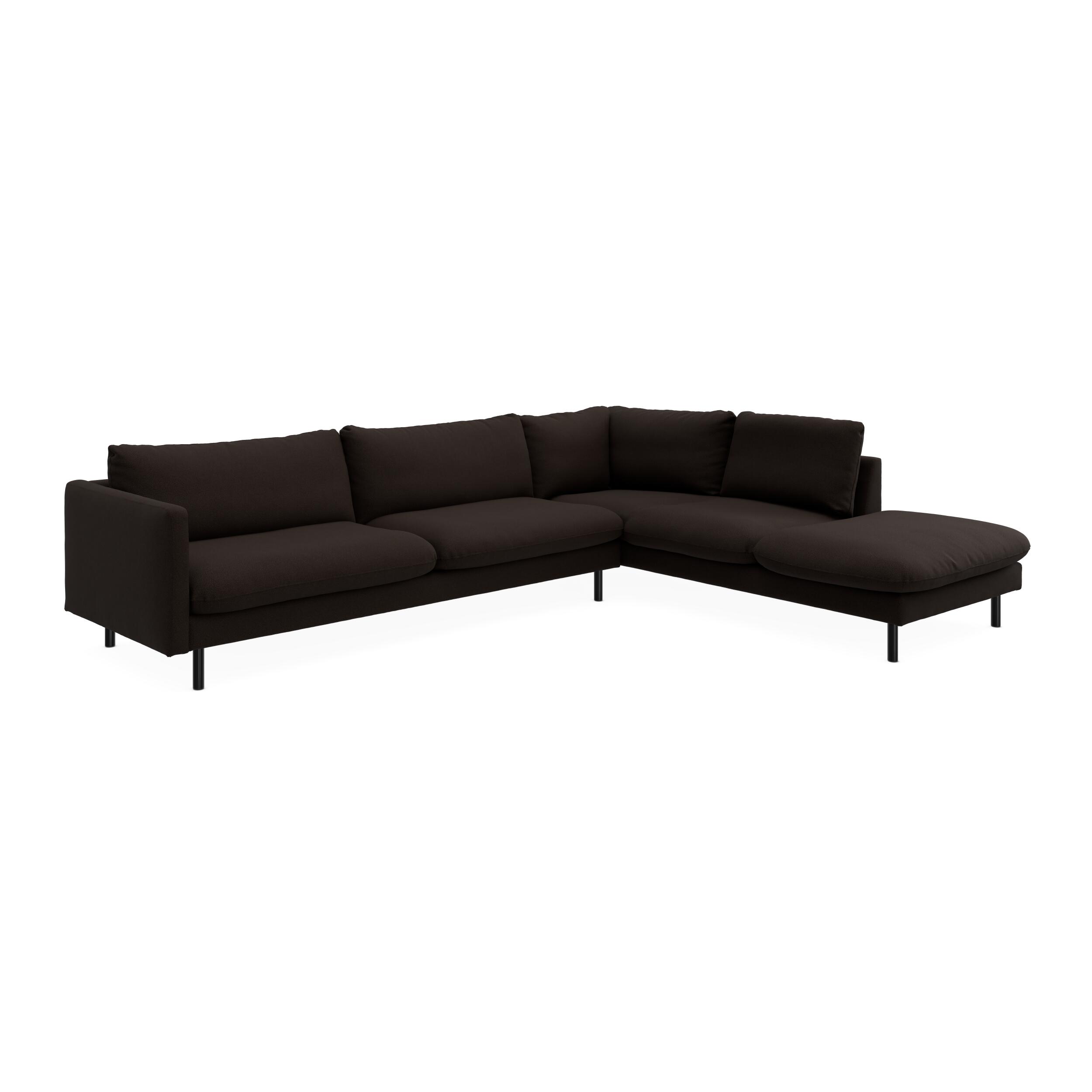 Bjorn højrevendt sofa med pufafslutning 