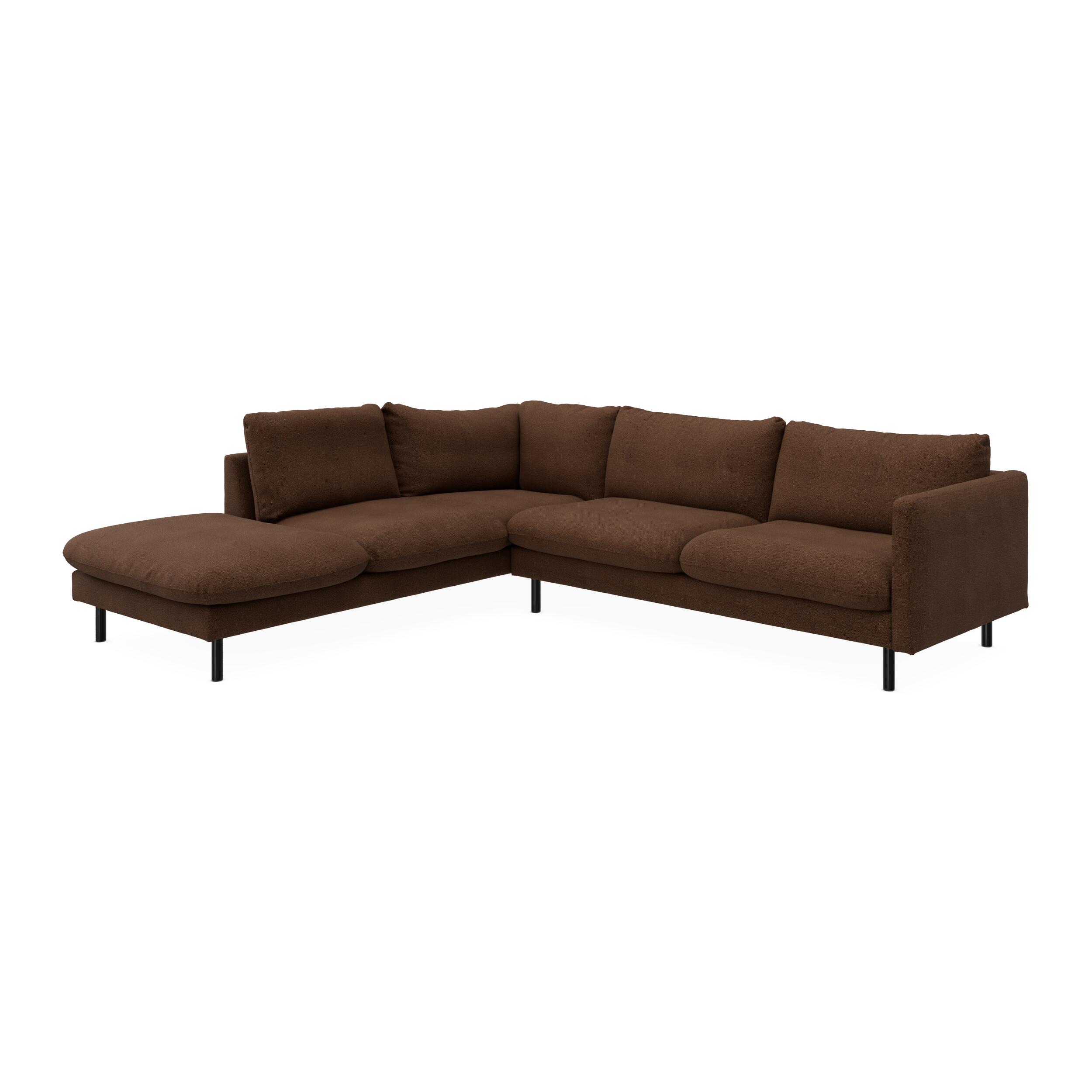Bjorn venstrevendt sofa med pufafslutning 