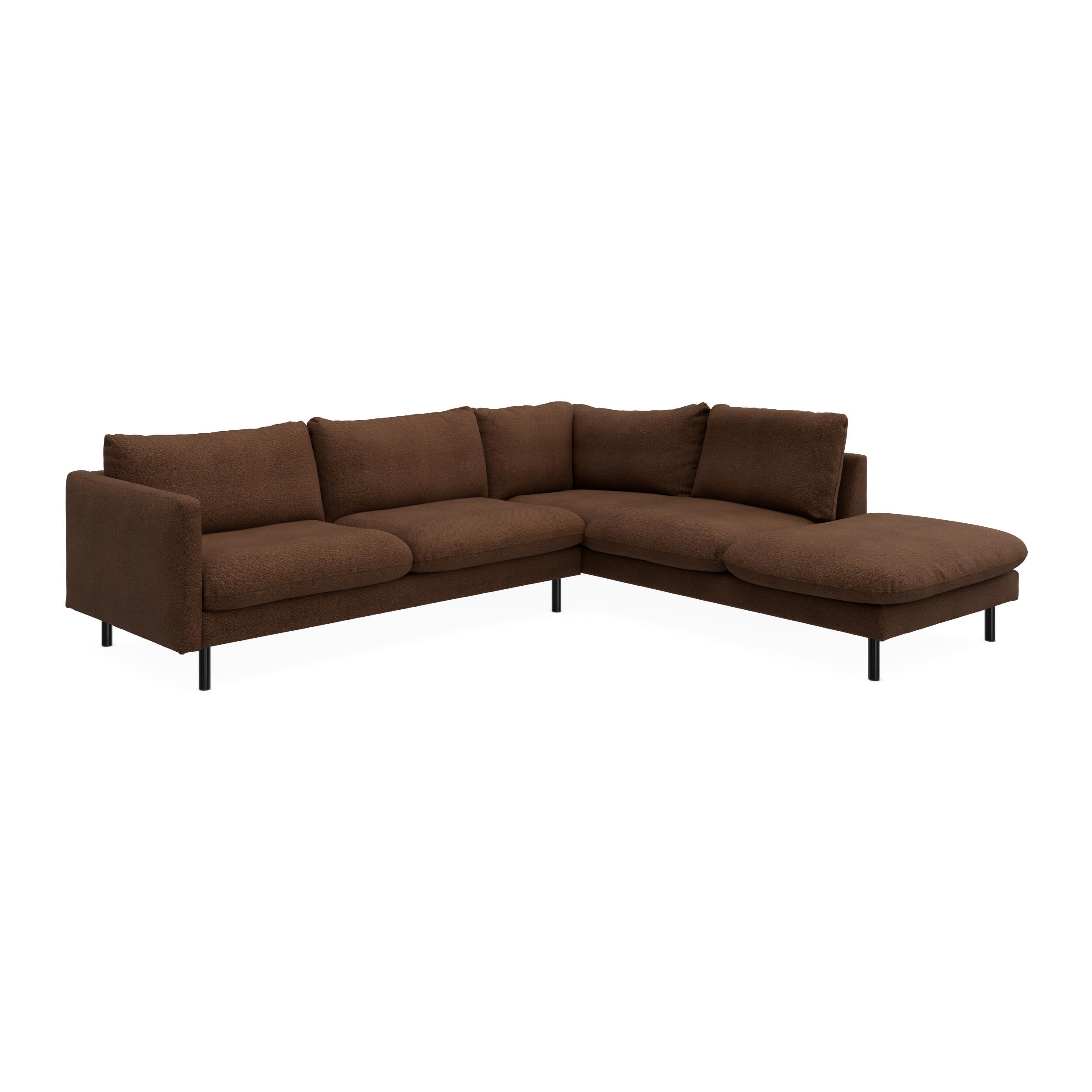 Bjorn højrevendt sofa med pufafslutning 