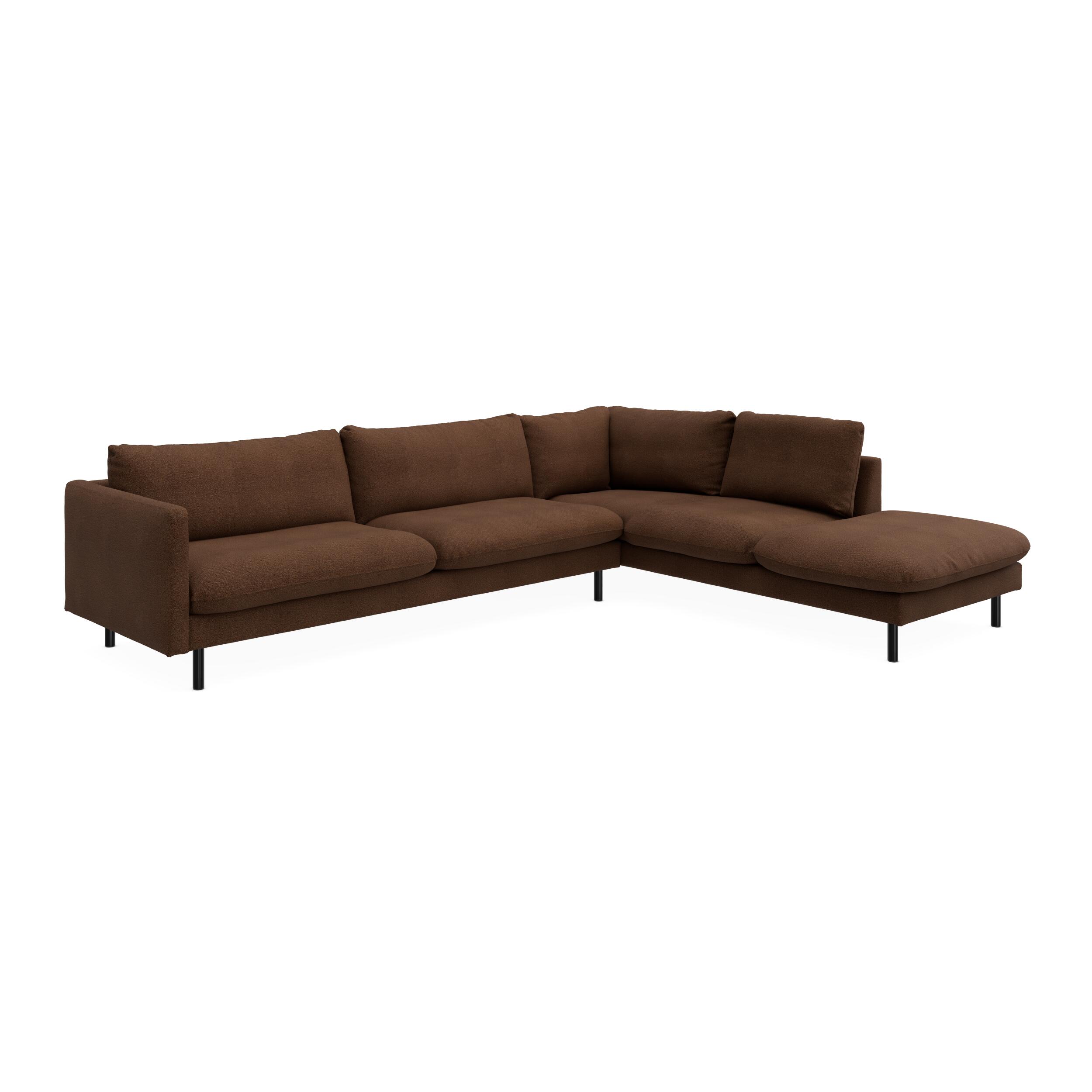 Bjorn højrevendt sofa med pufafslutning 